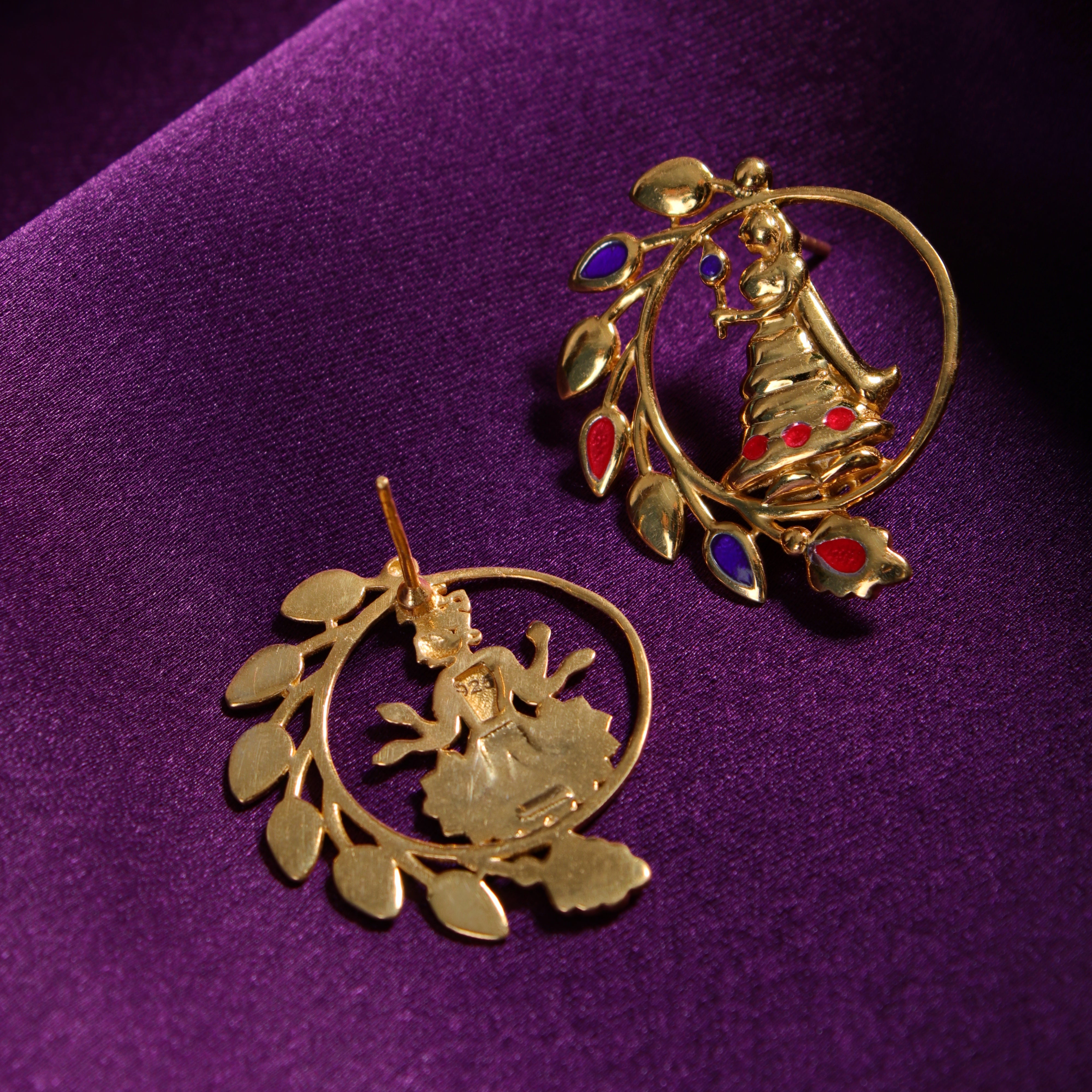 radhe shyam silver earrings by moha