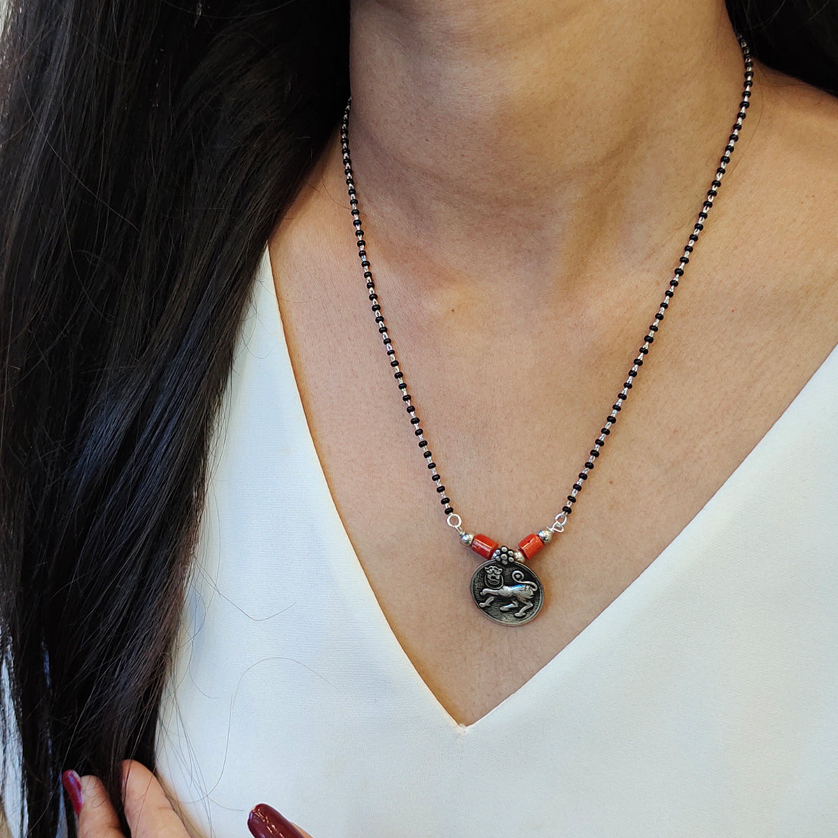 kadamba silver mangalsutra by moha