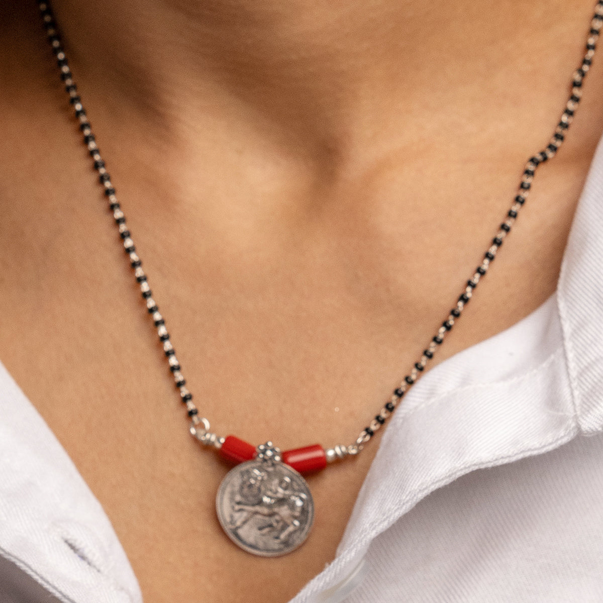kadamba silver mangalsutra by moha