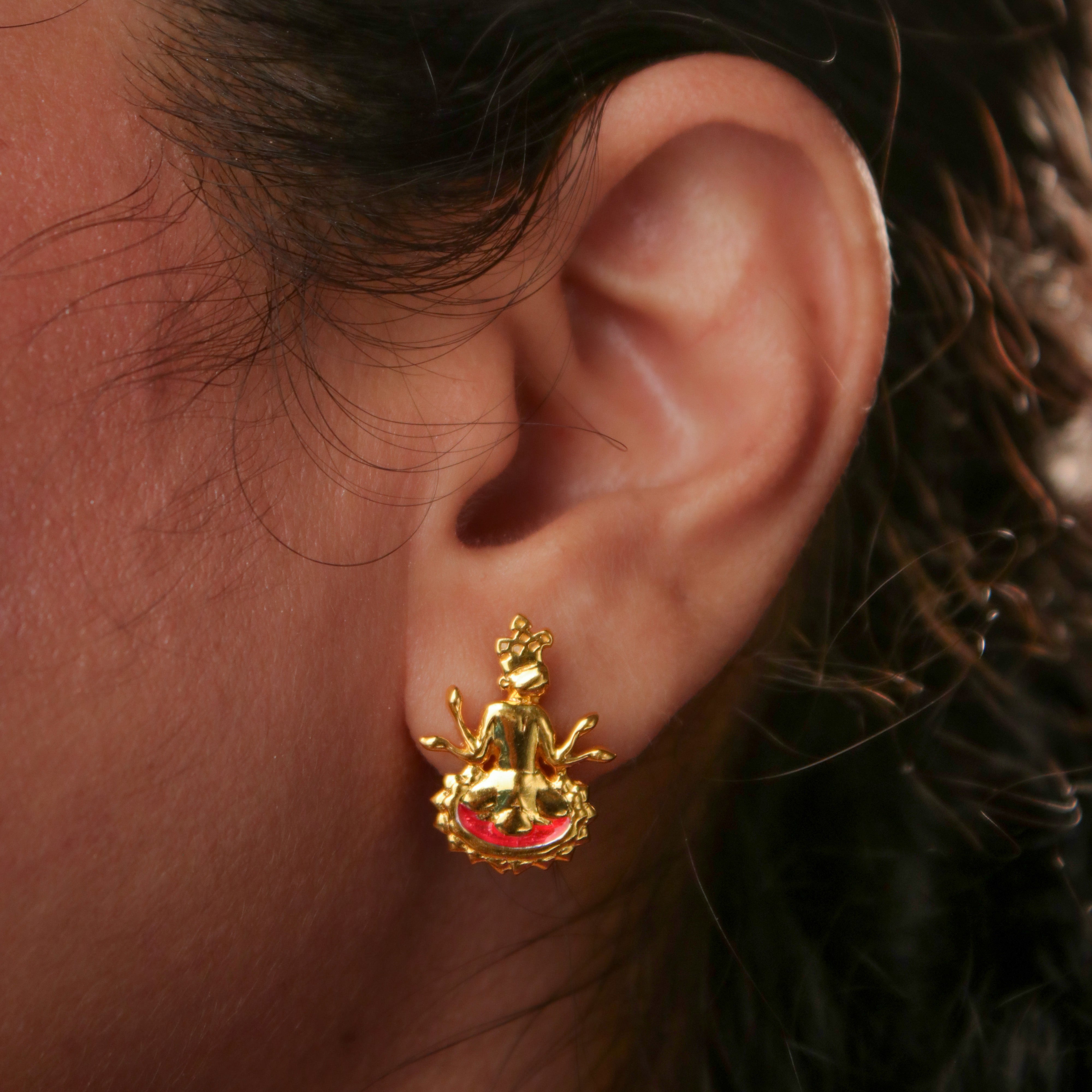 kian silver earrings top by moha
