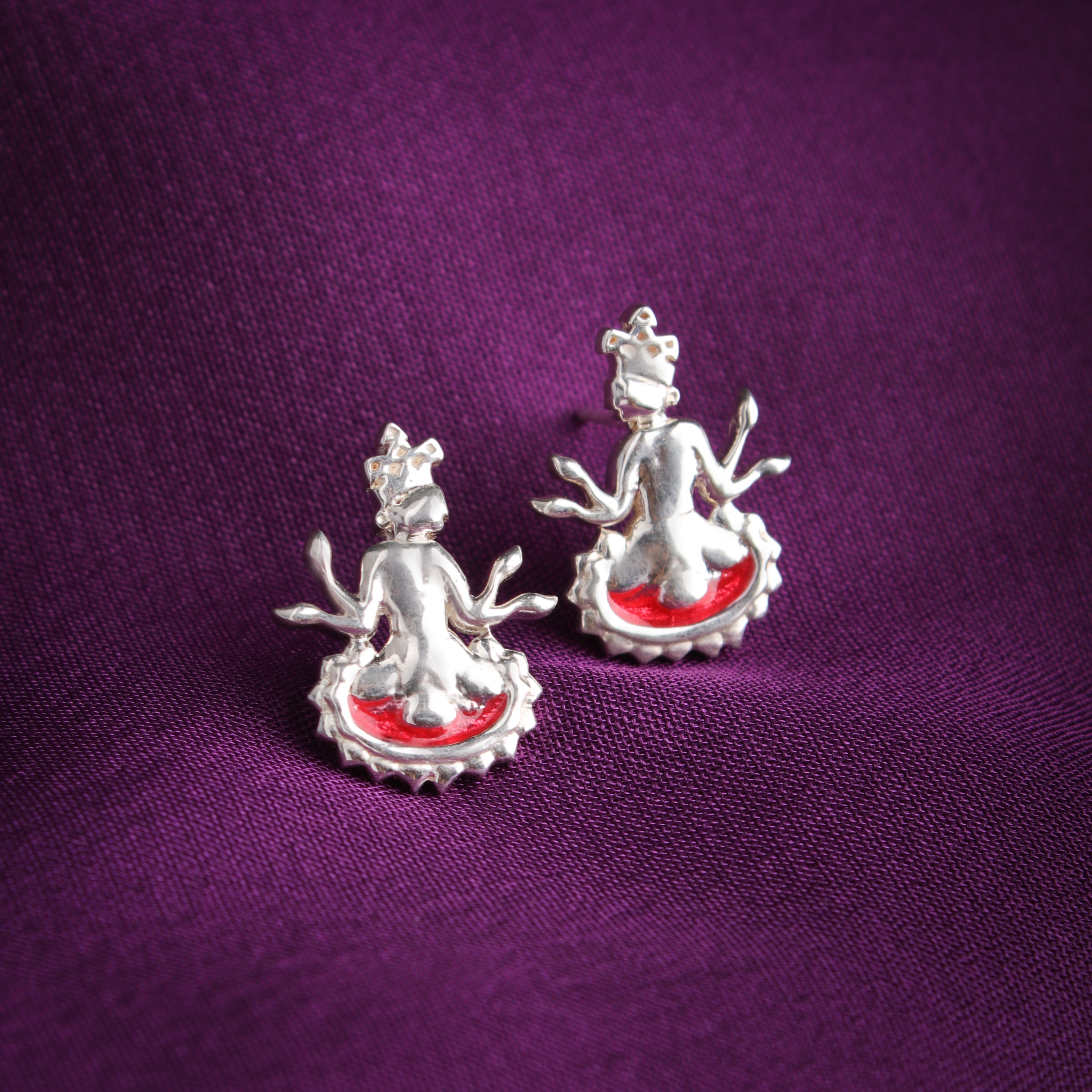 kian silver earrings top by moha