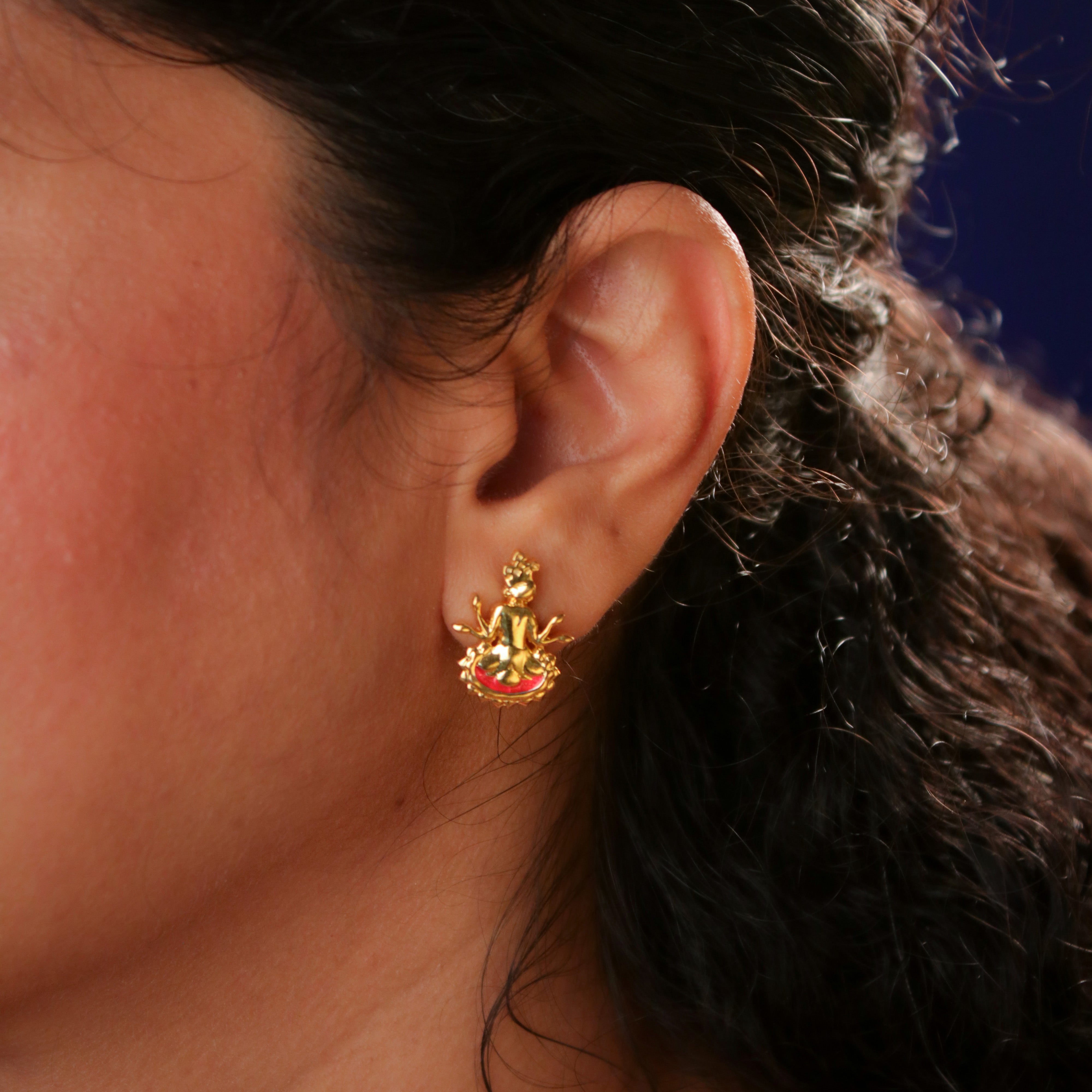 kian silver earrings top by moha