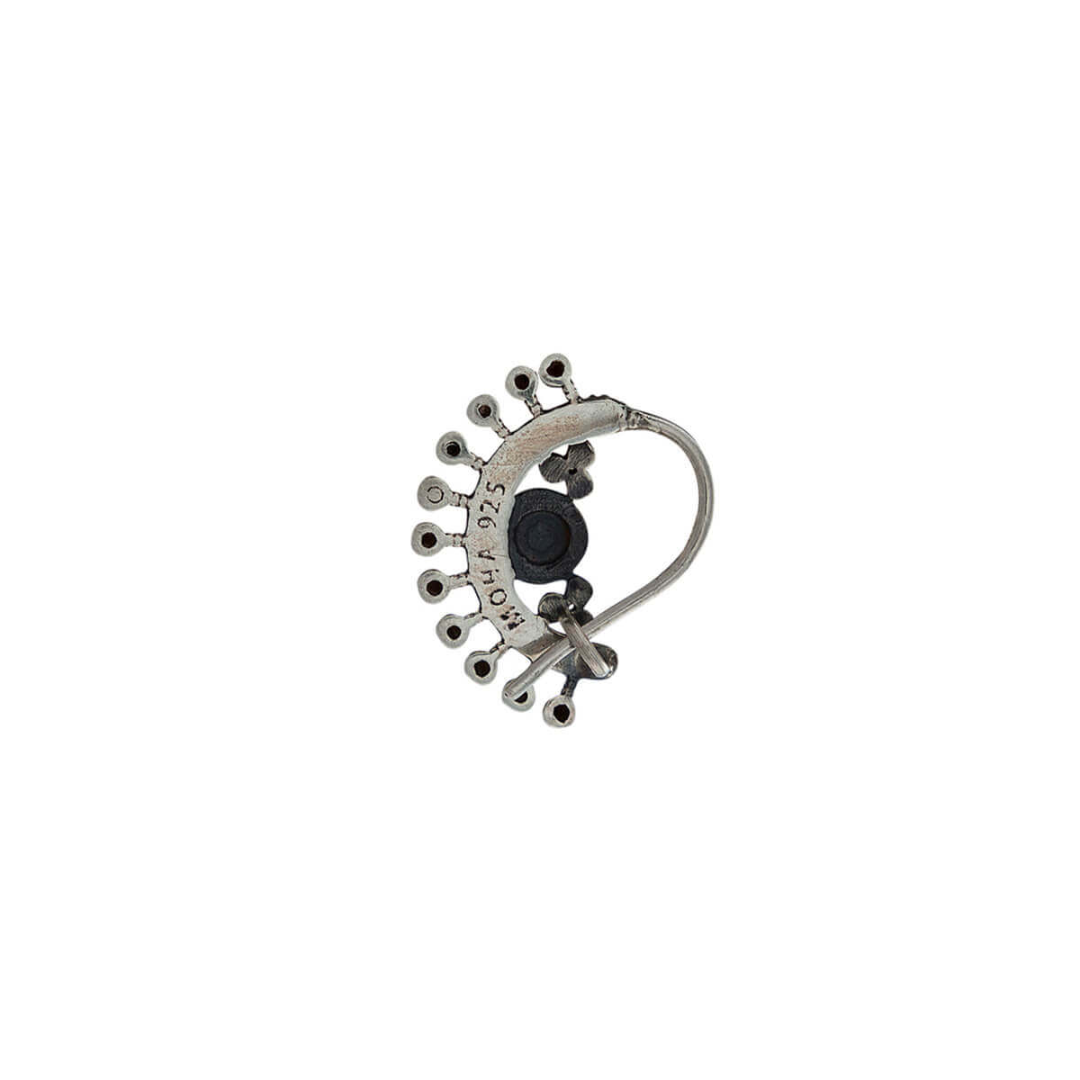 lakshmi silver nath black pierced left by moha