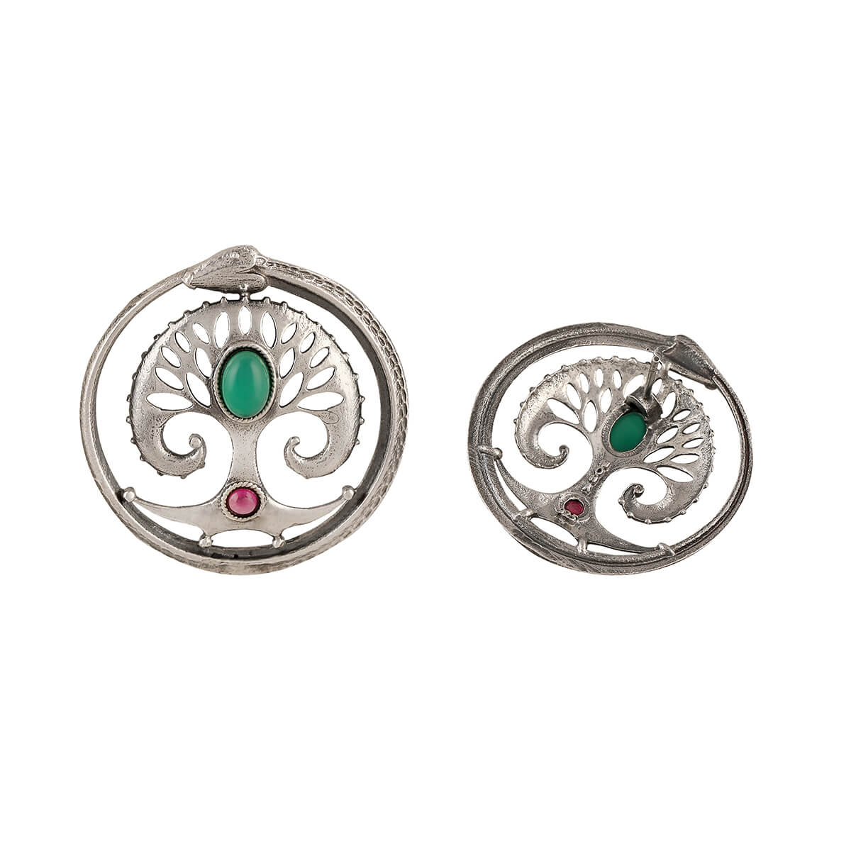 oroboros silver earrings