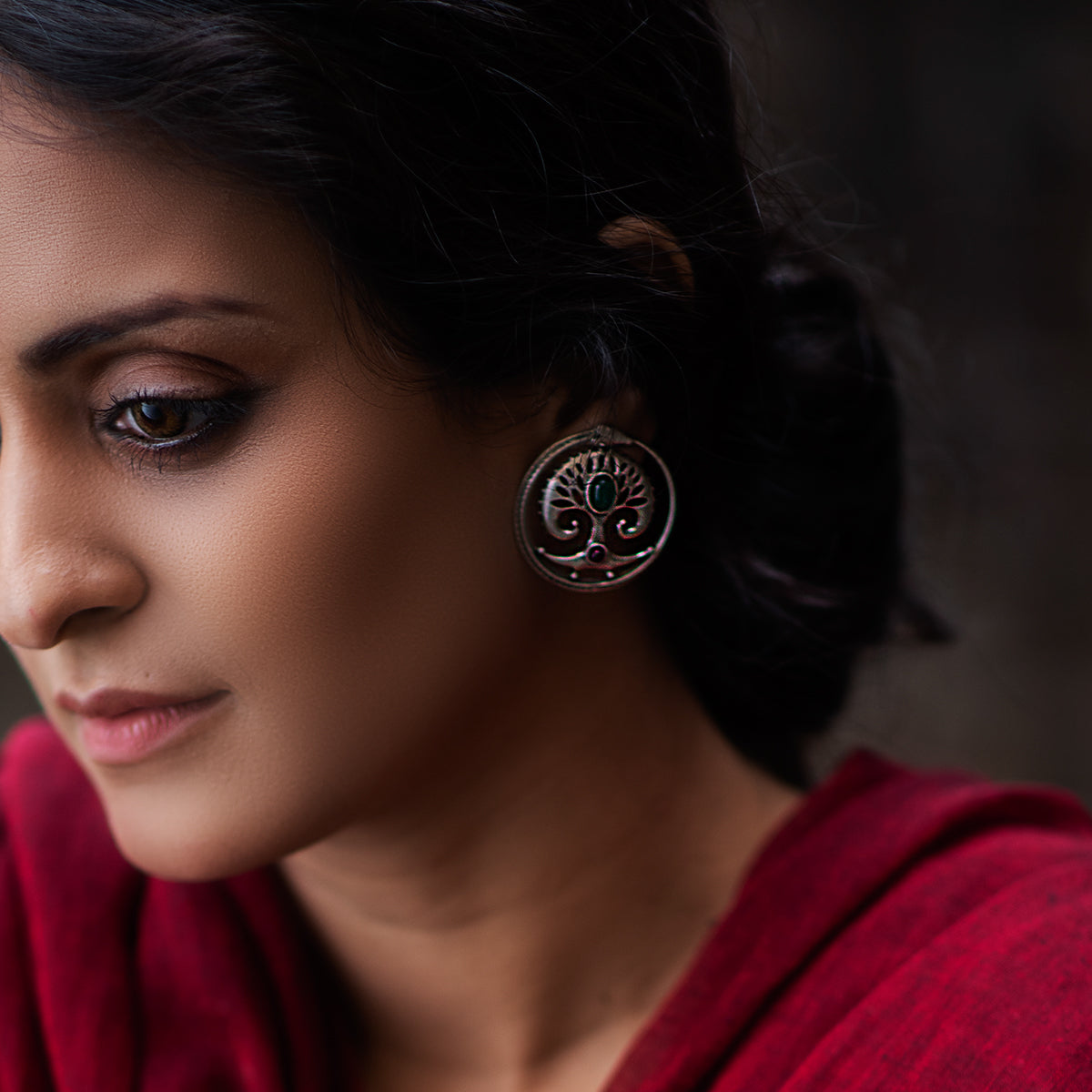 oroboros silver earrings