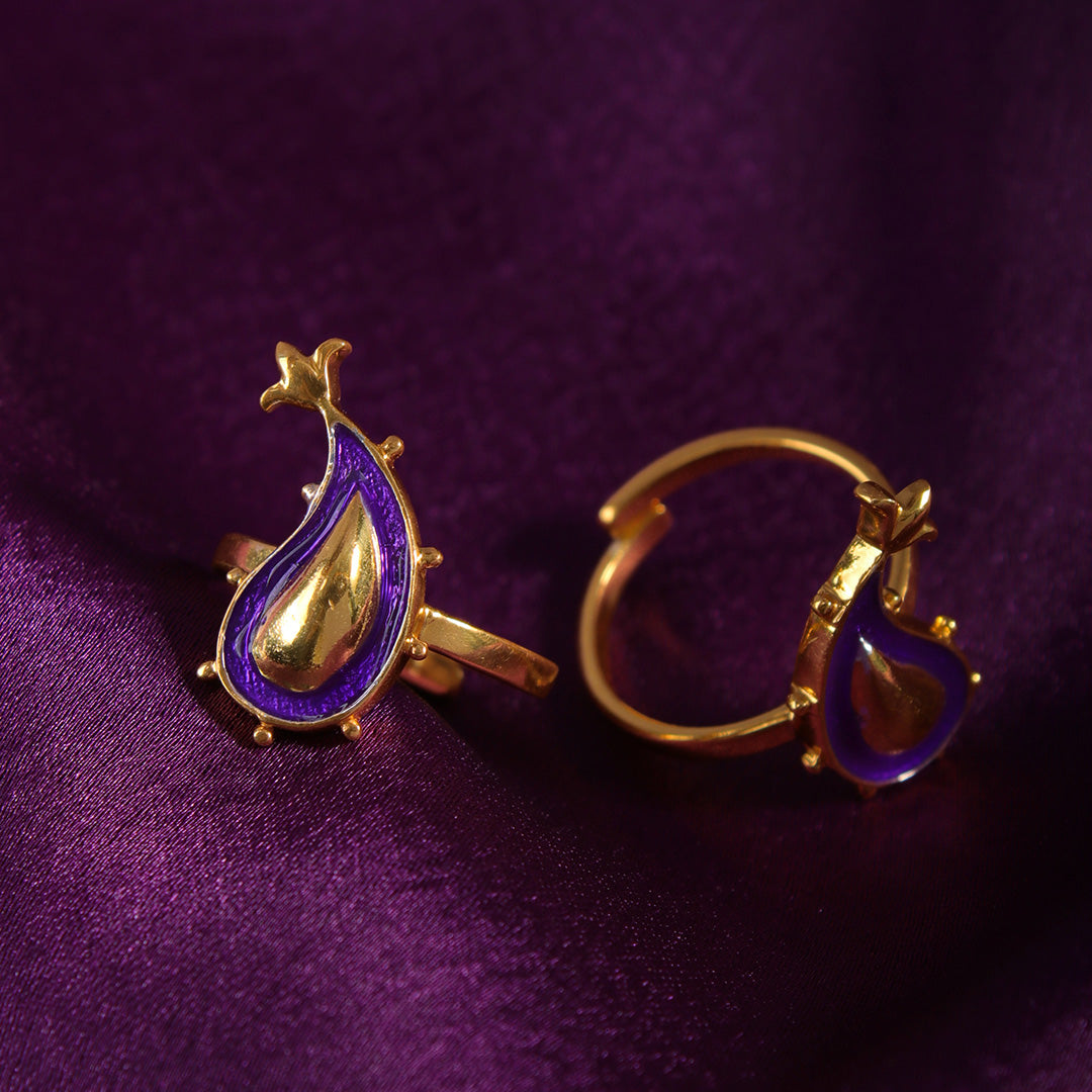 Paisley Silver Toe Ring By Moha