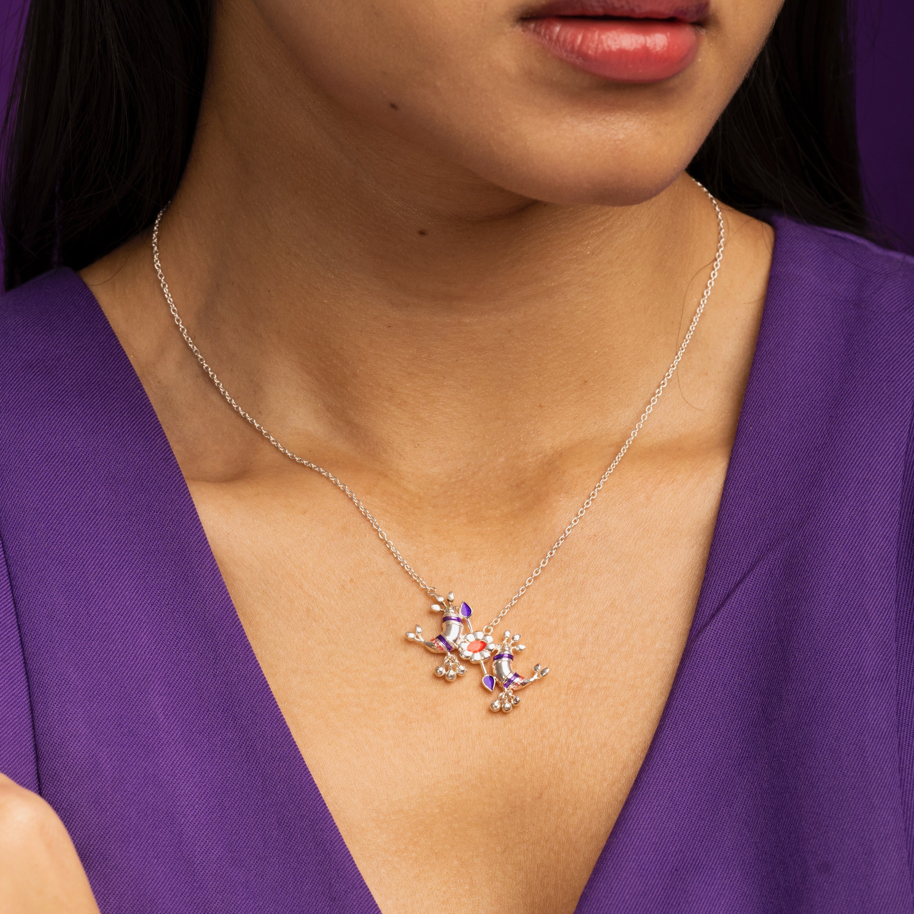 pakhi silver chain pendant necklace by moha