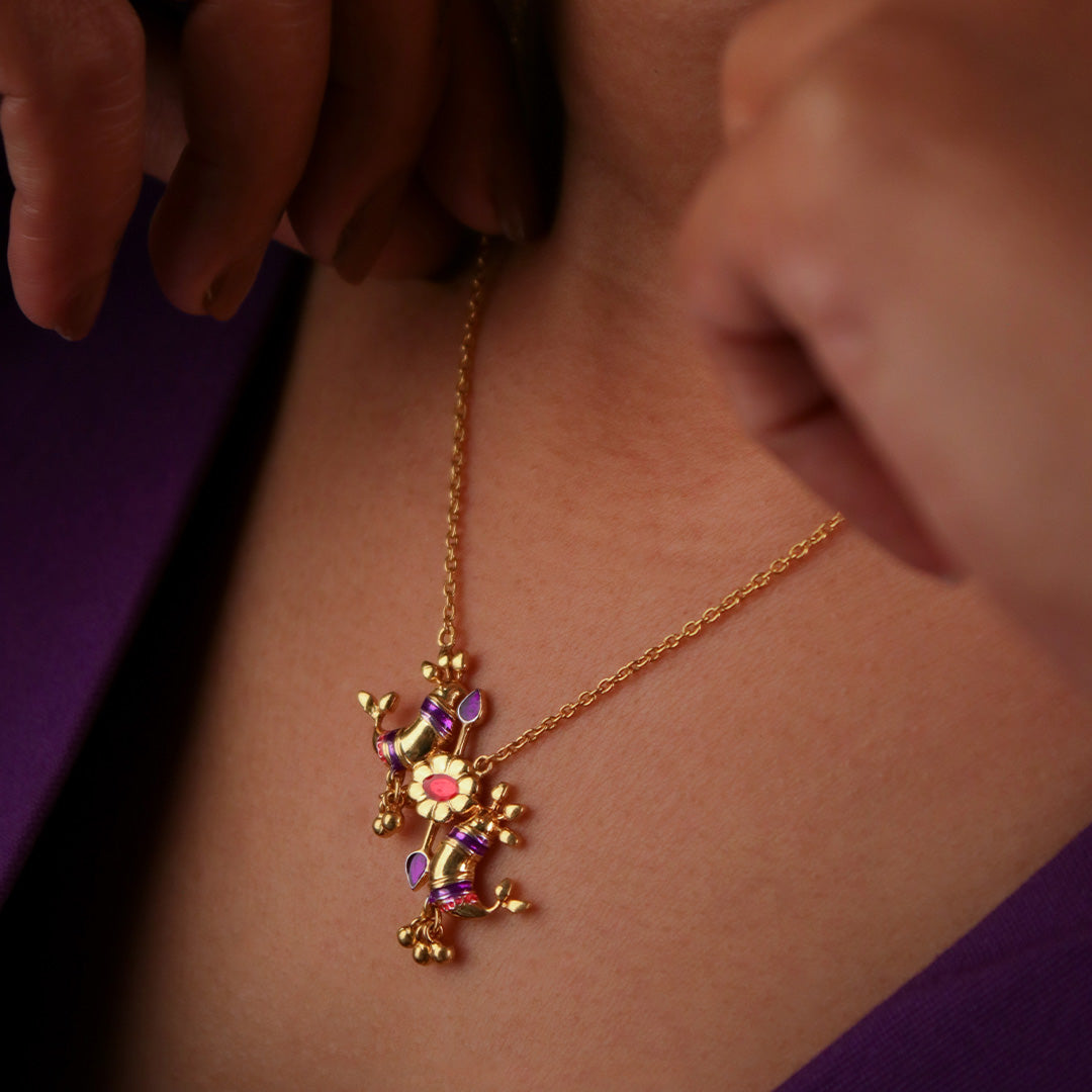 pakhi silver chain pendant necklace by moha