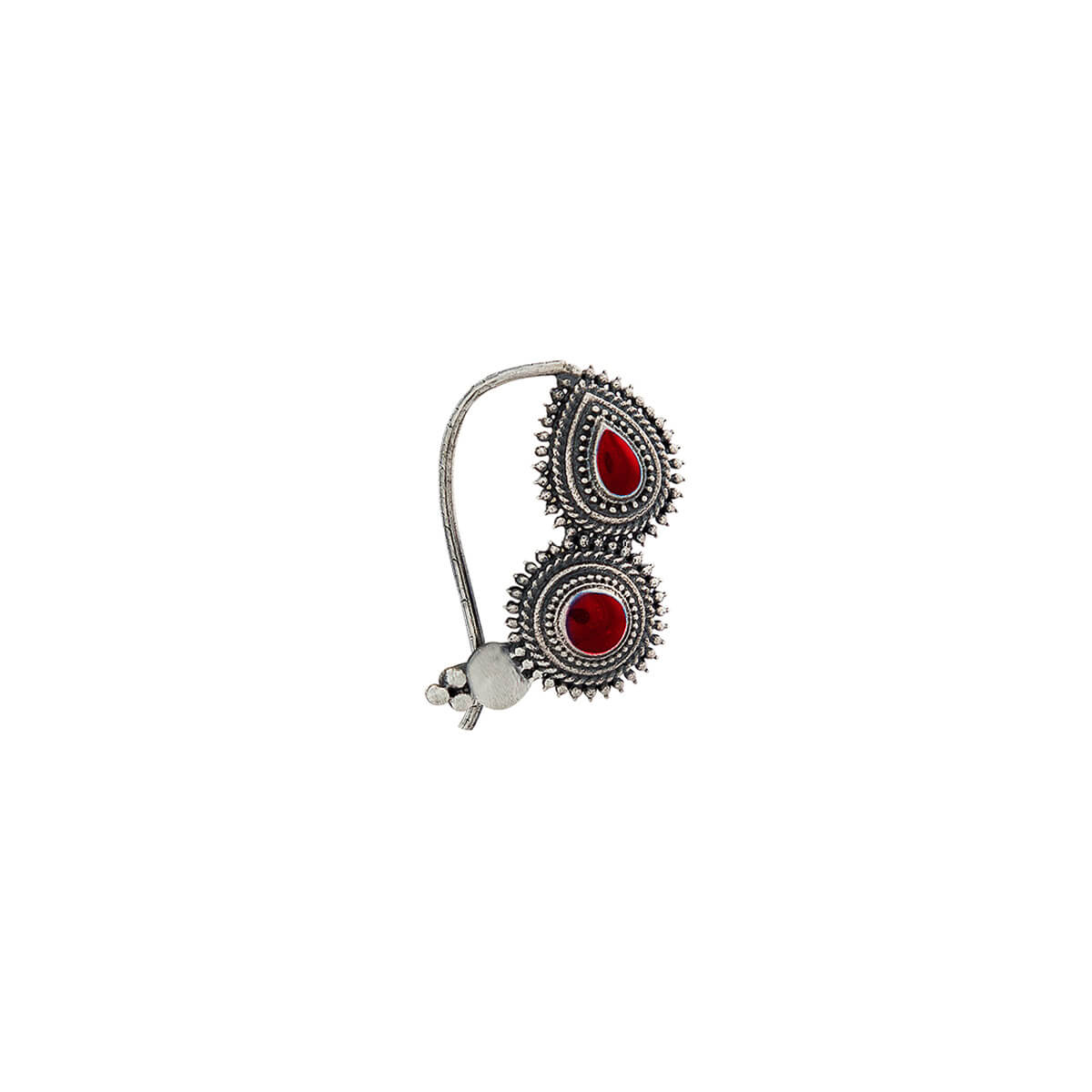 peshwa silver nath red pierced left by moha