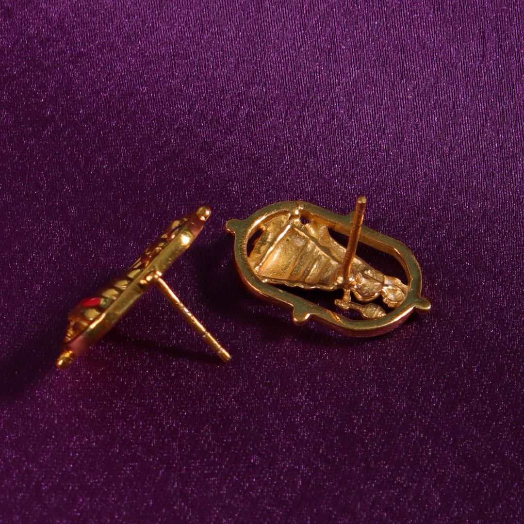 radha stud silver earrings by moha