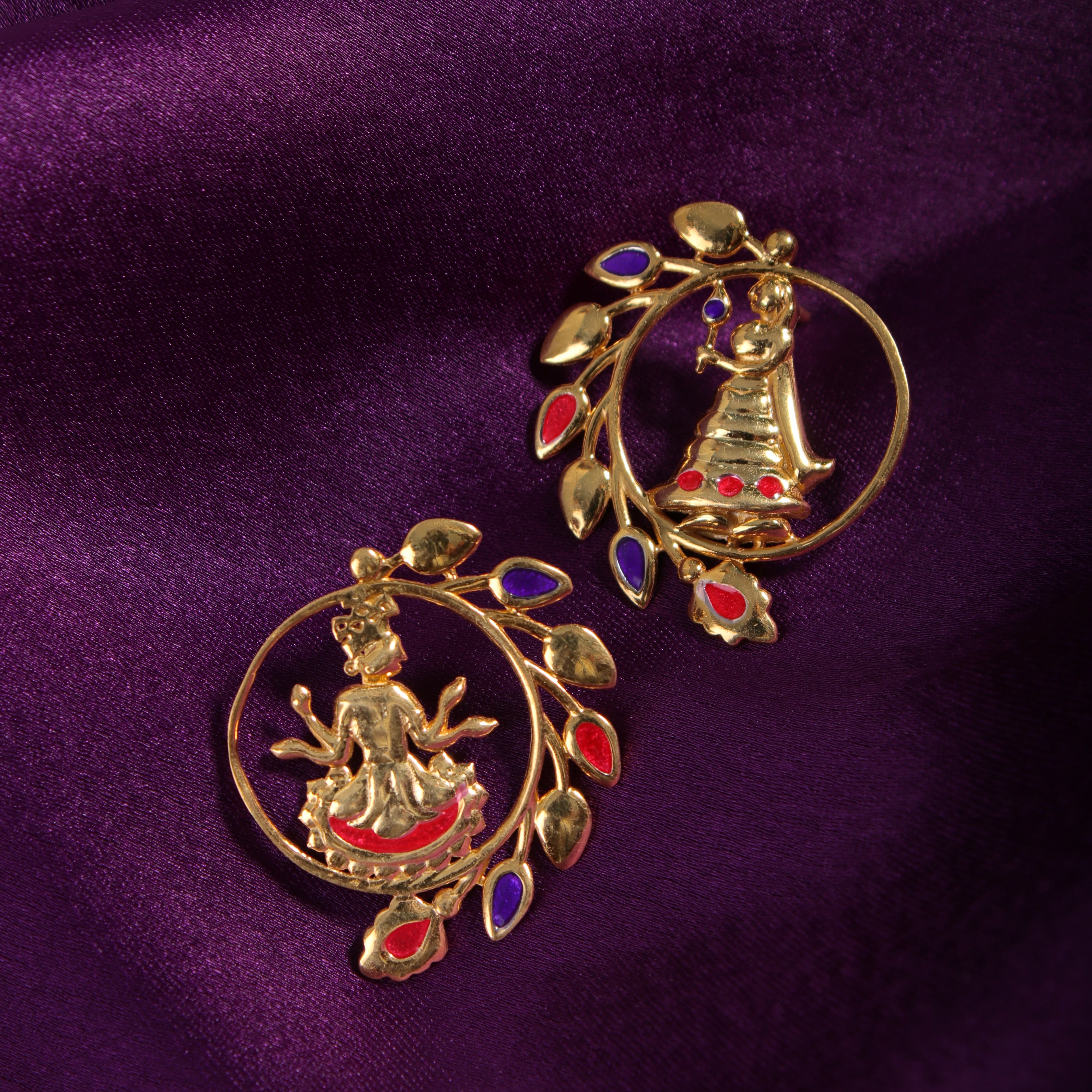 radhe shyam silver earrings by moha