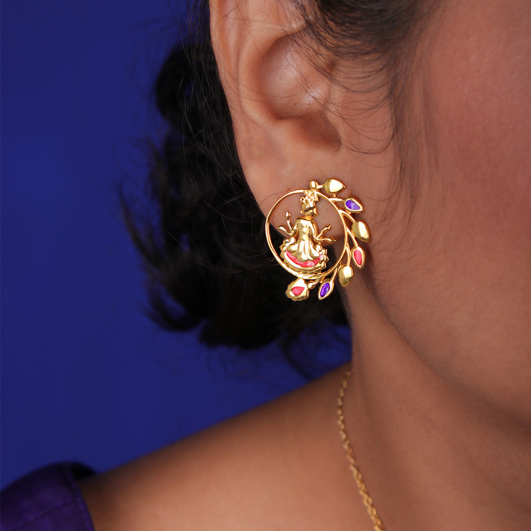 radhe shyam silver earrings by moha