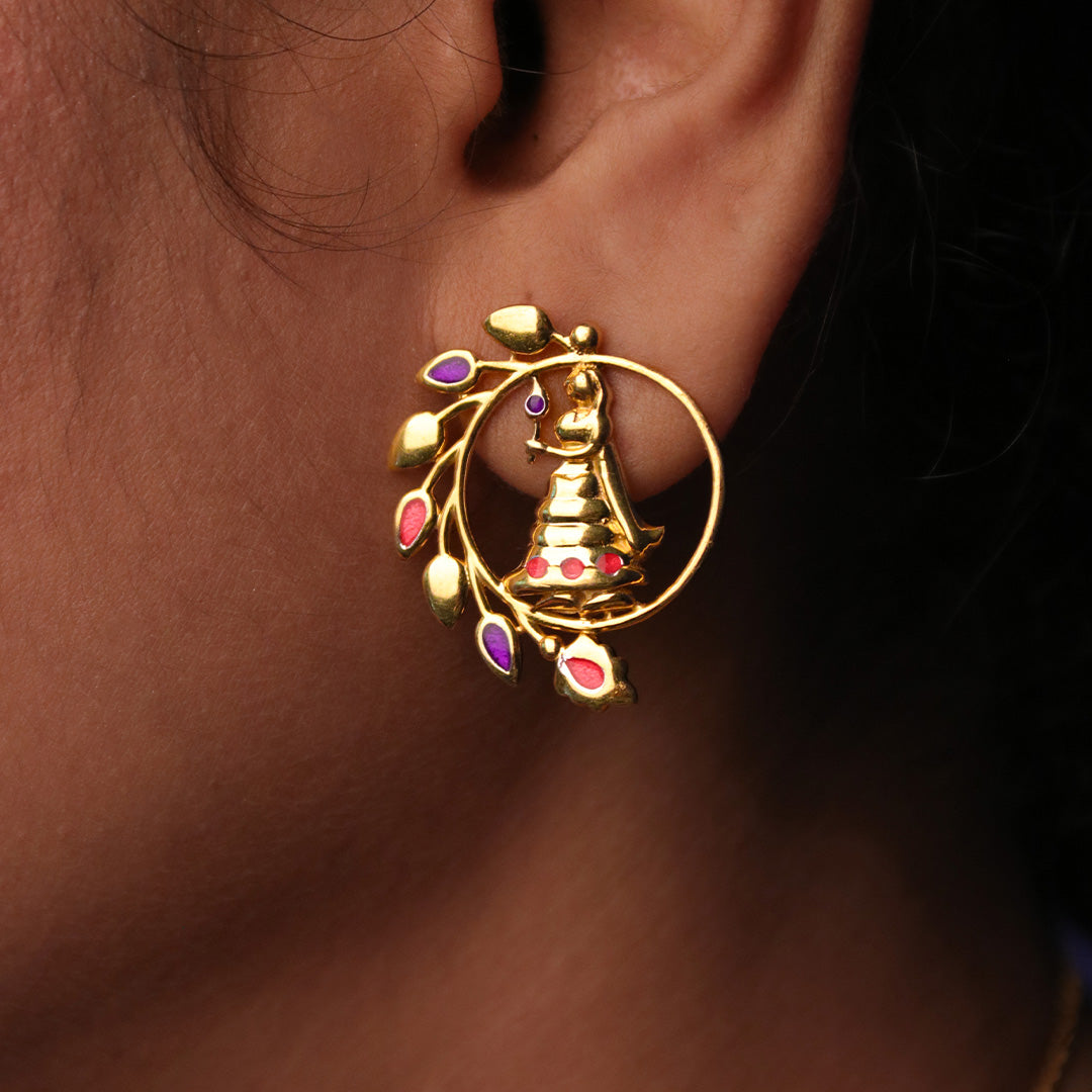 radhe shyam silver earrings by moha