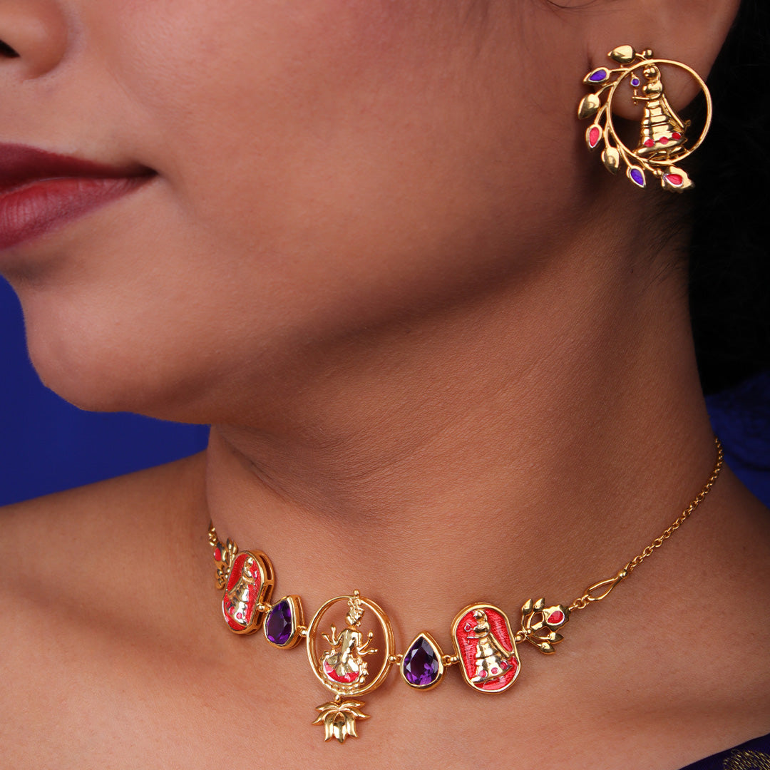 radhe shyam silver earrings by moha