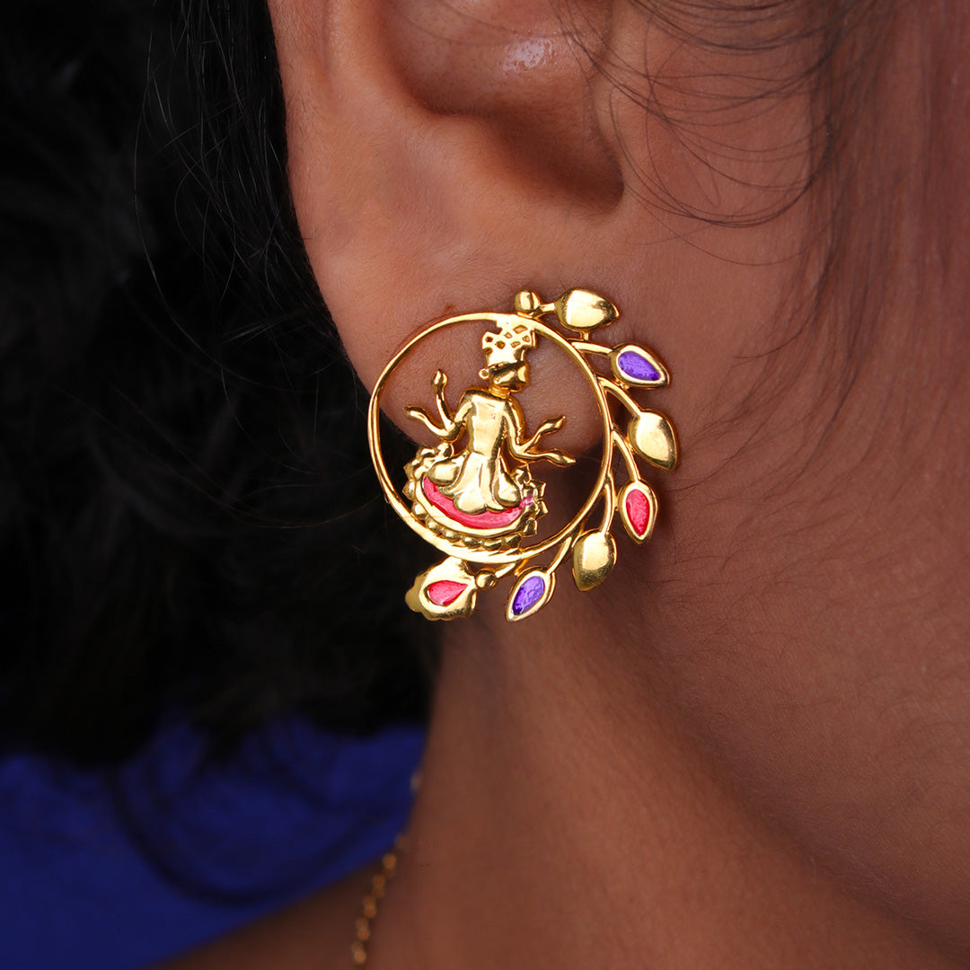 radhe shyam silver earrings by moha