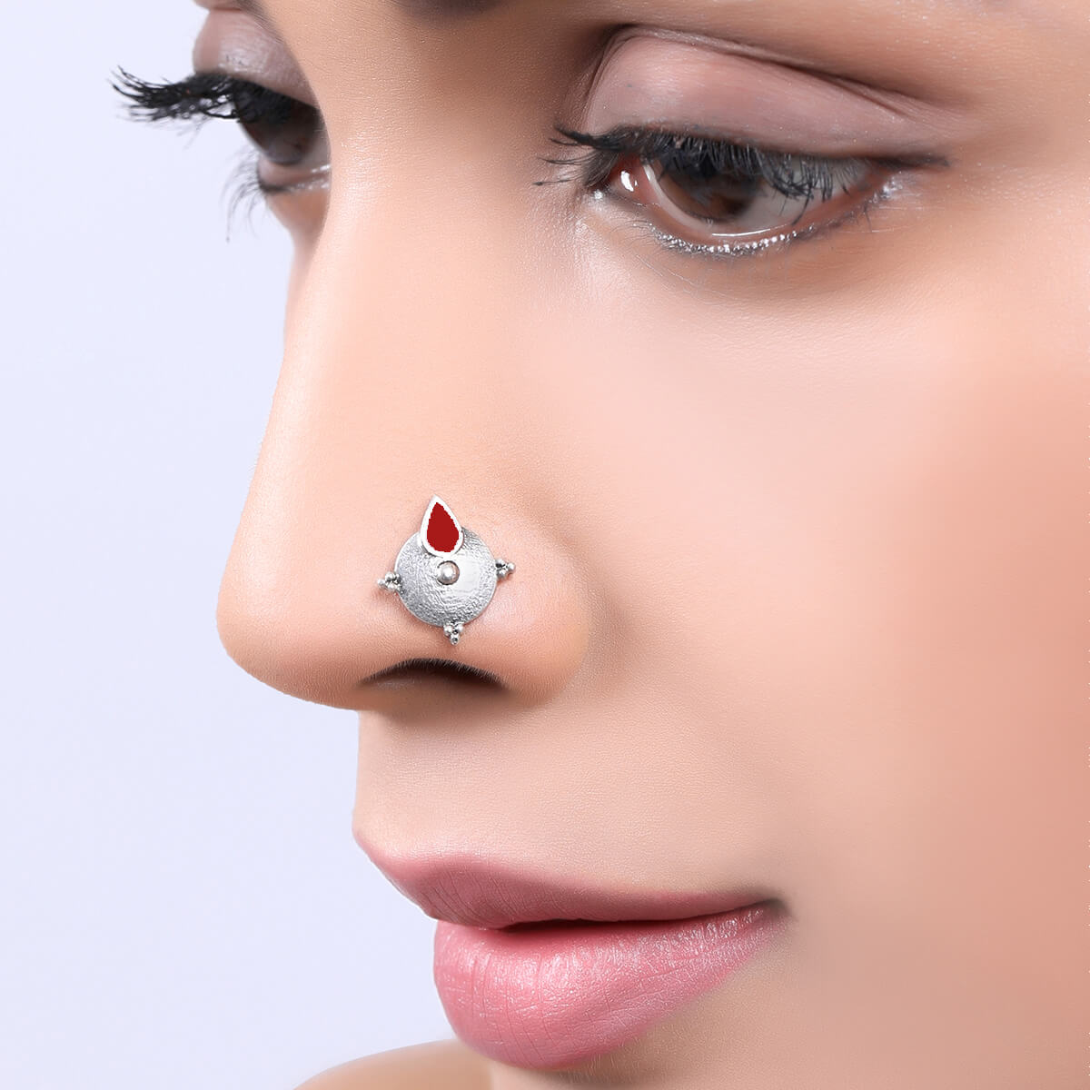ramya silver nosepin piercing by moha