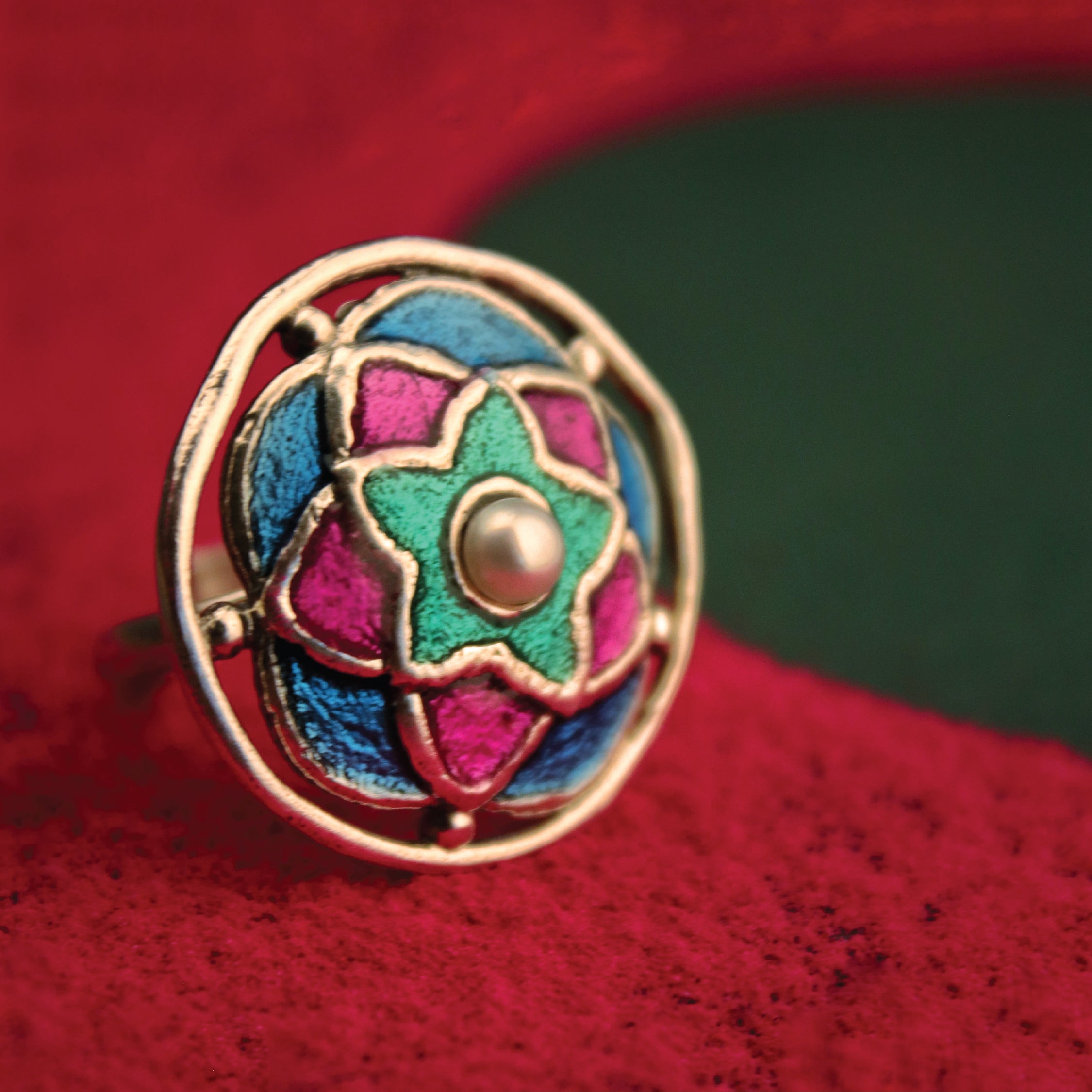 Rangeen Silver Finger Ring By Moha