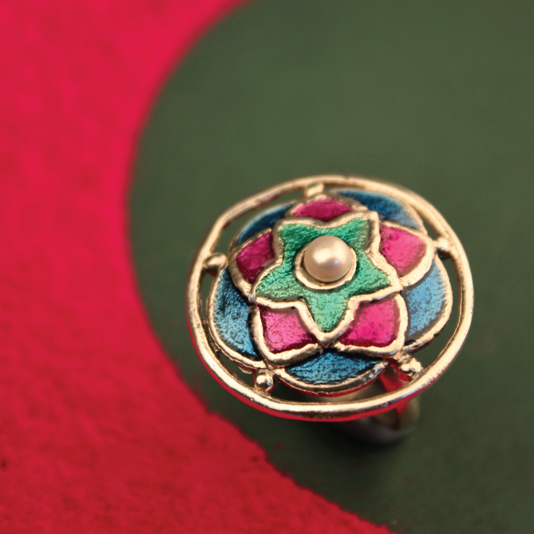 Rangeen Silver Finger Ring By Moha