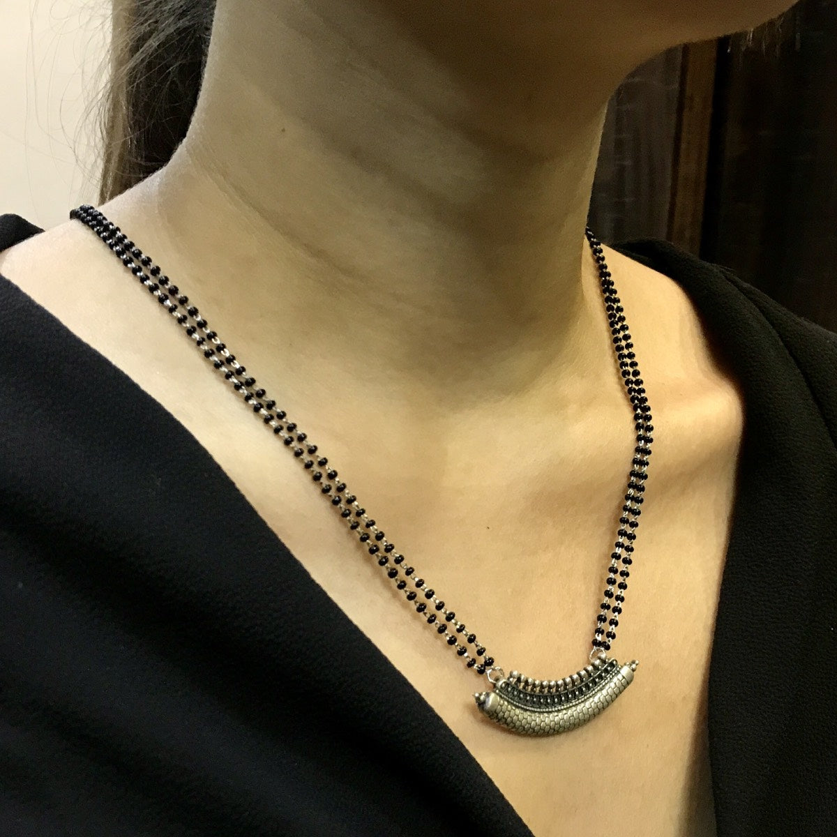 reha silver mangalsutra by moha