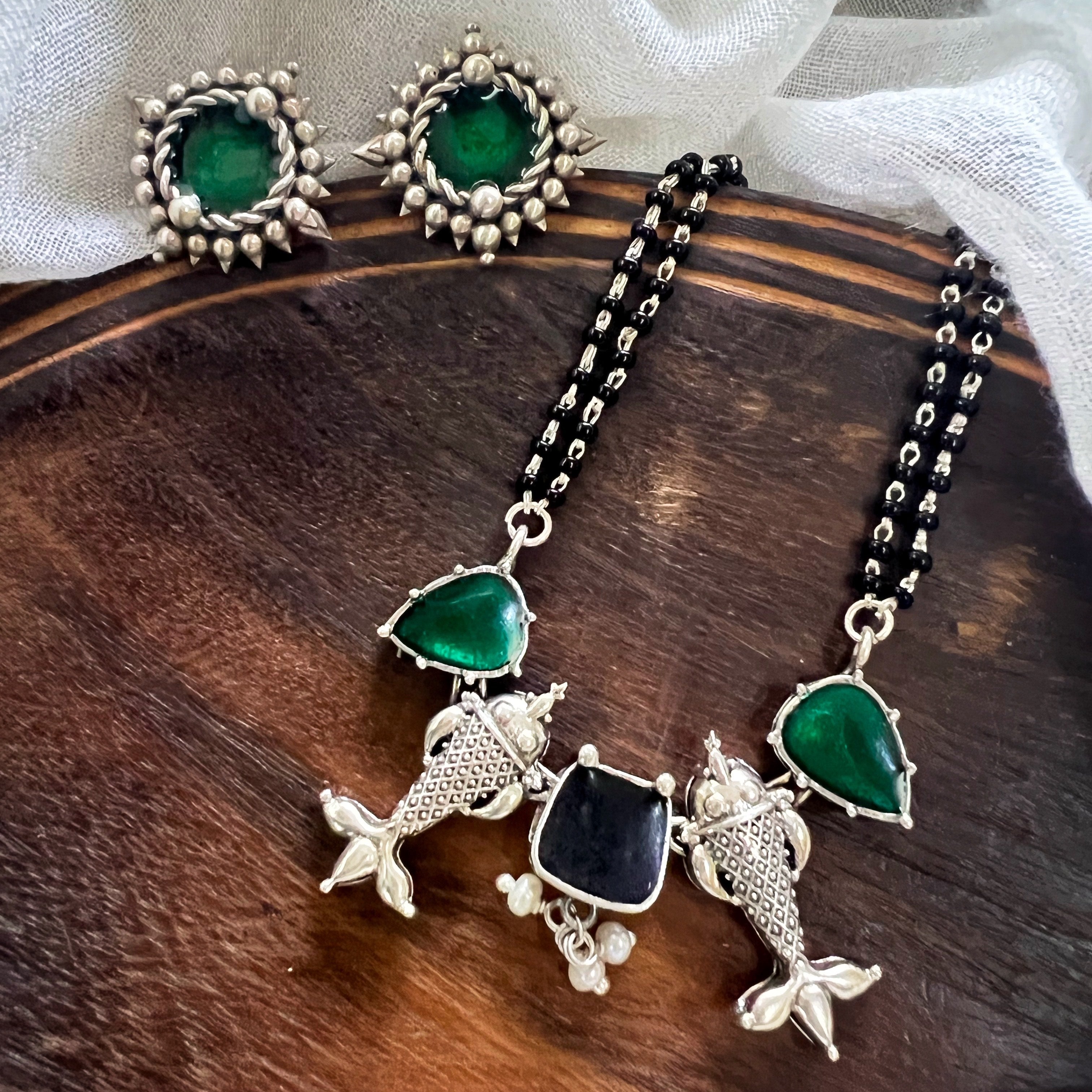 roha silver mangalsutra by moha