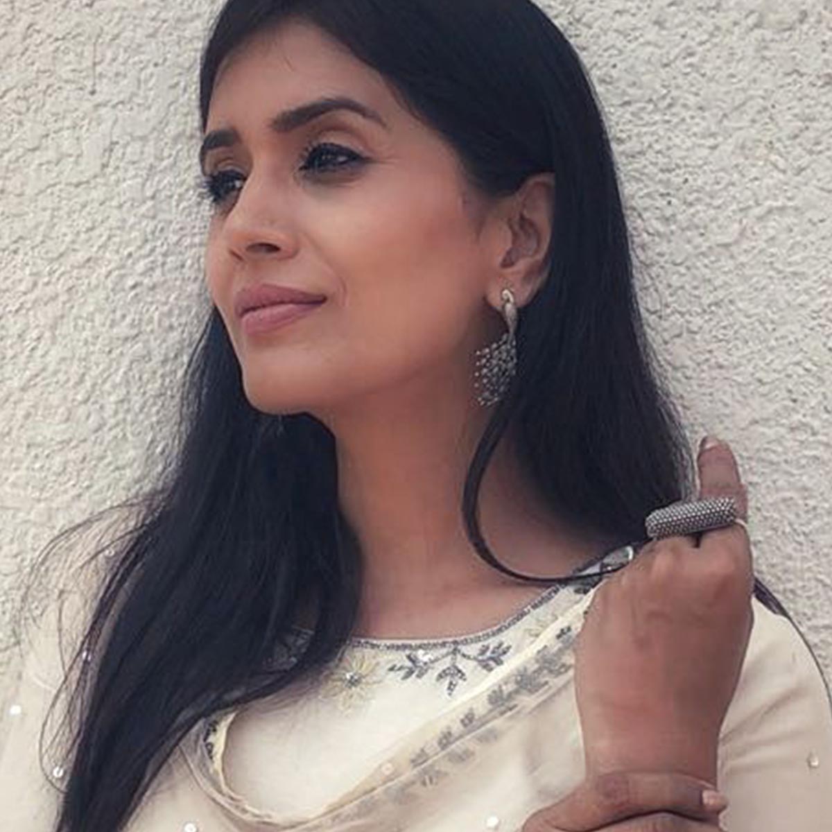 Moon Dangle Silver Earrings