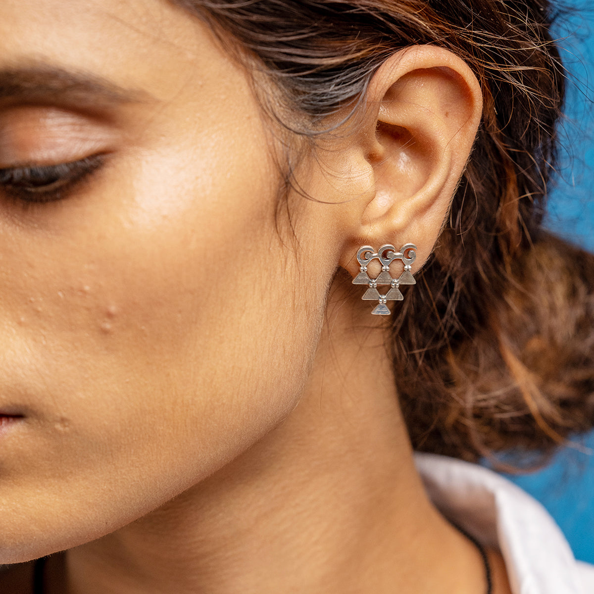 Saraswati Silver Earrings by MOHA