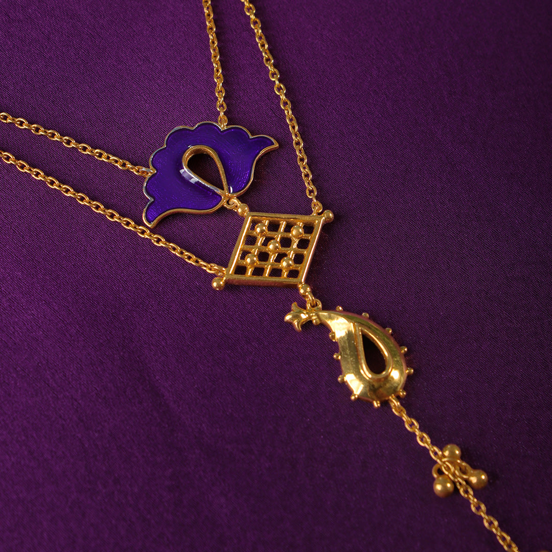 Shasha 3 Layer Silver Necklace By Moha