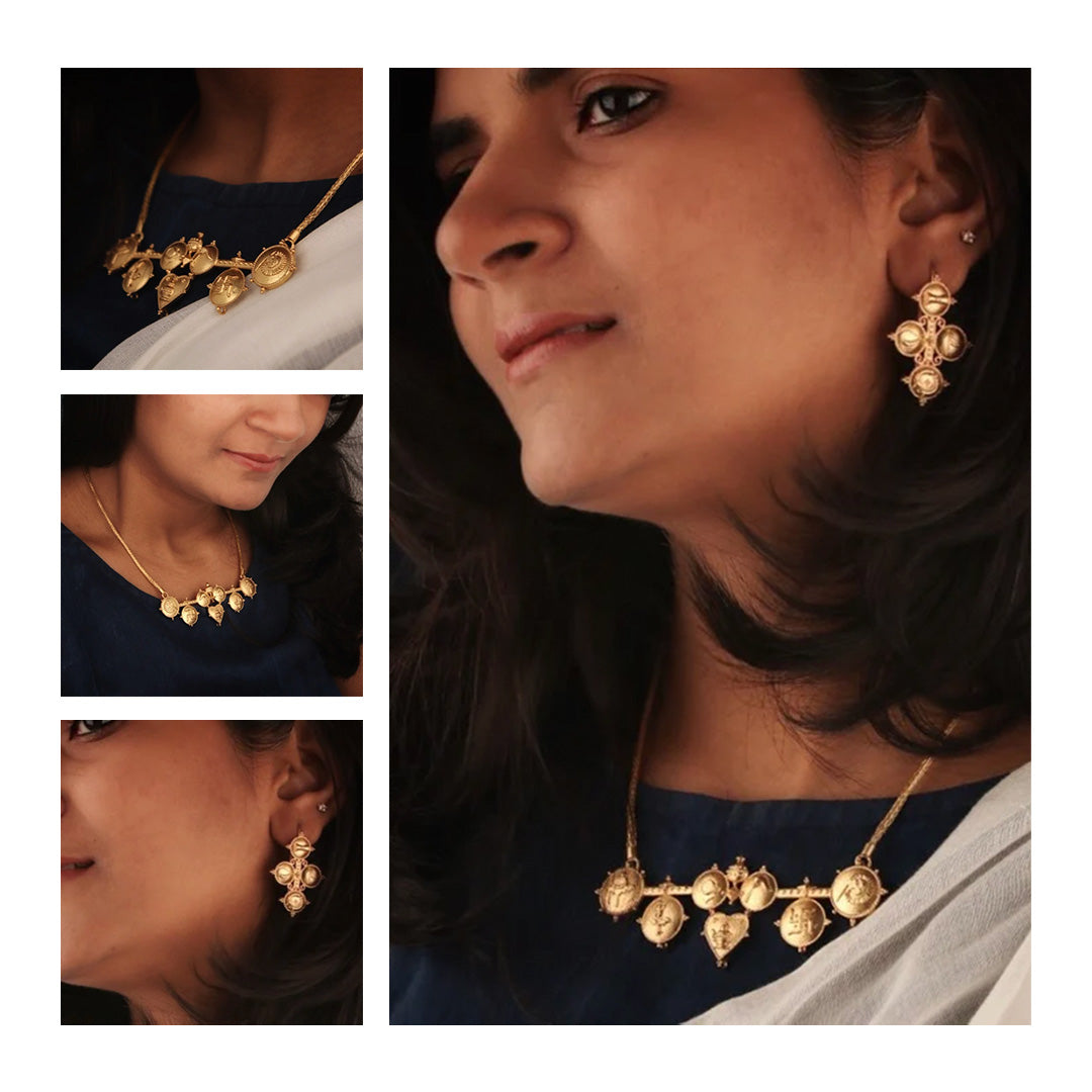 Tatva Gold Necklace Set