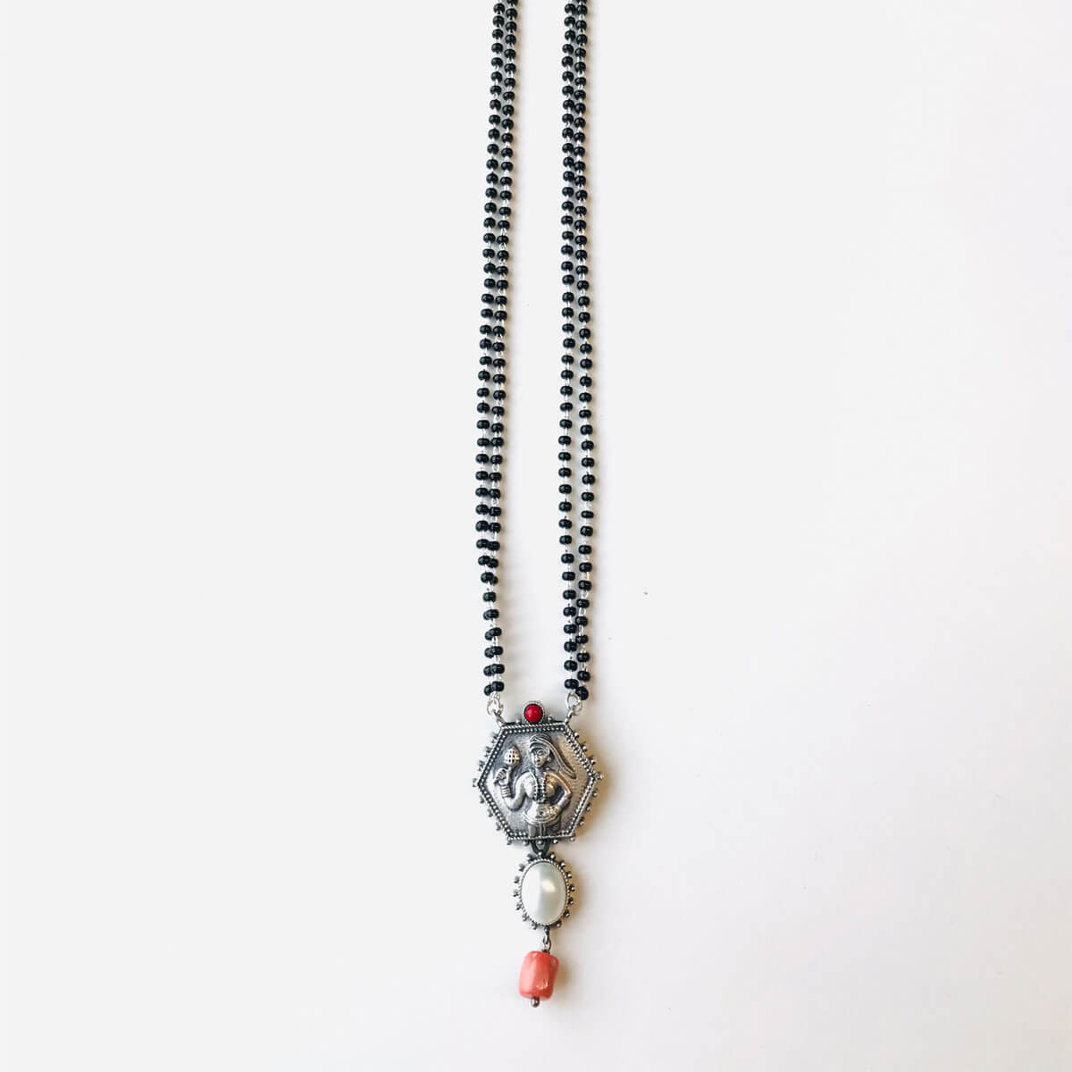 tribal queen silver mangalsutra by moha