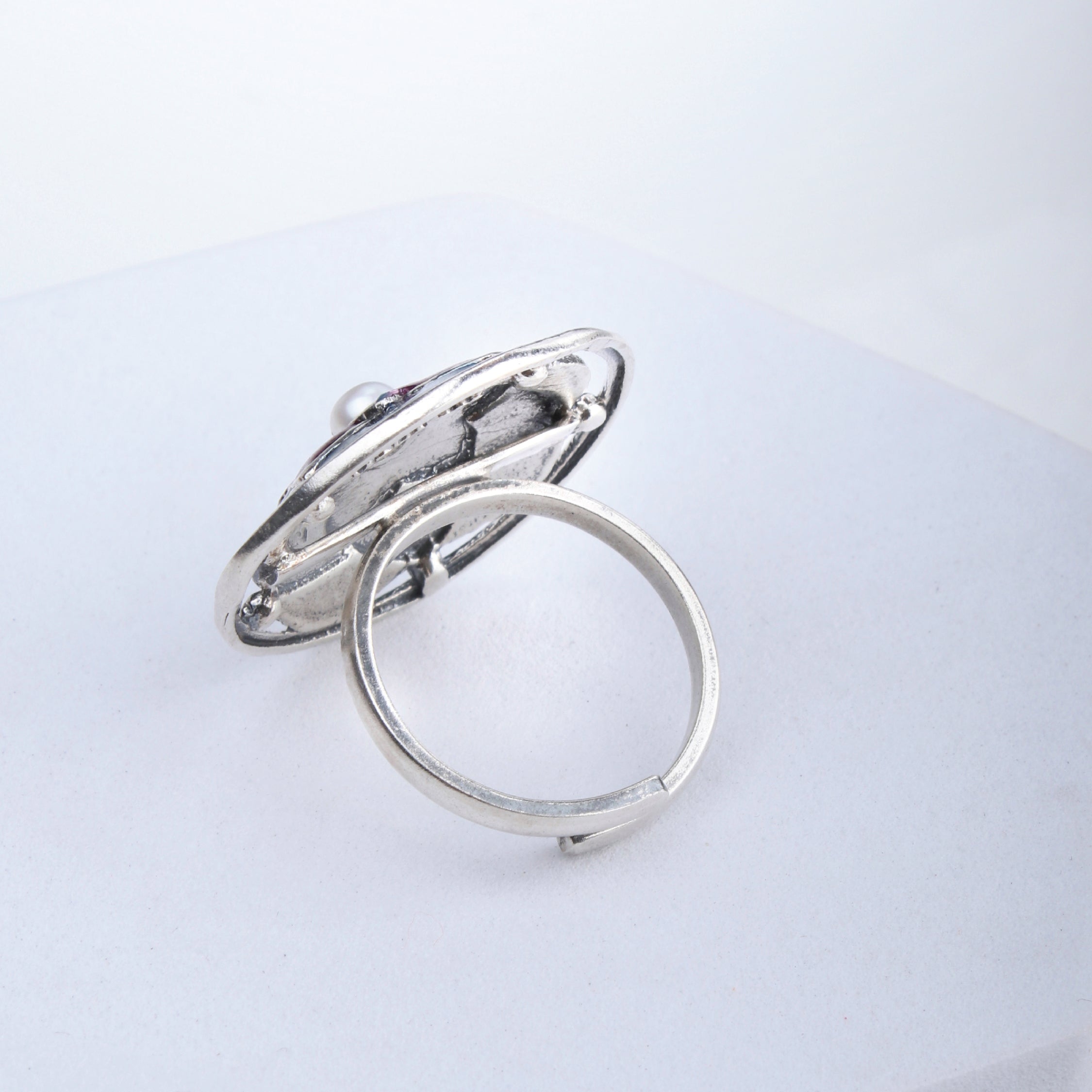 Rangeen Silver Finger Ring By Moha