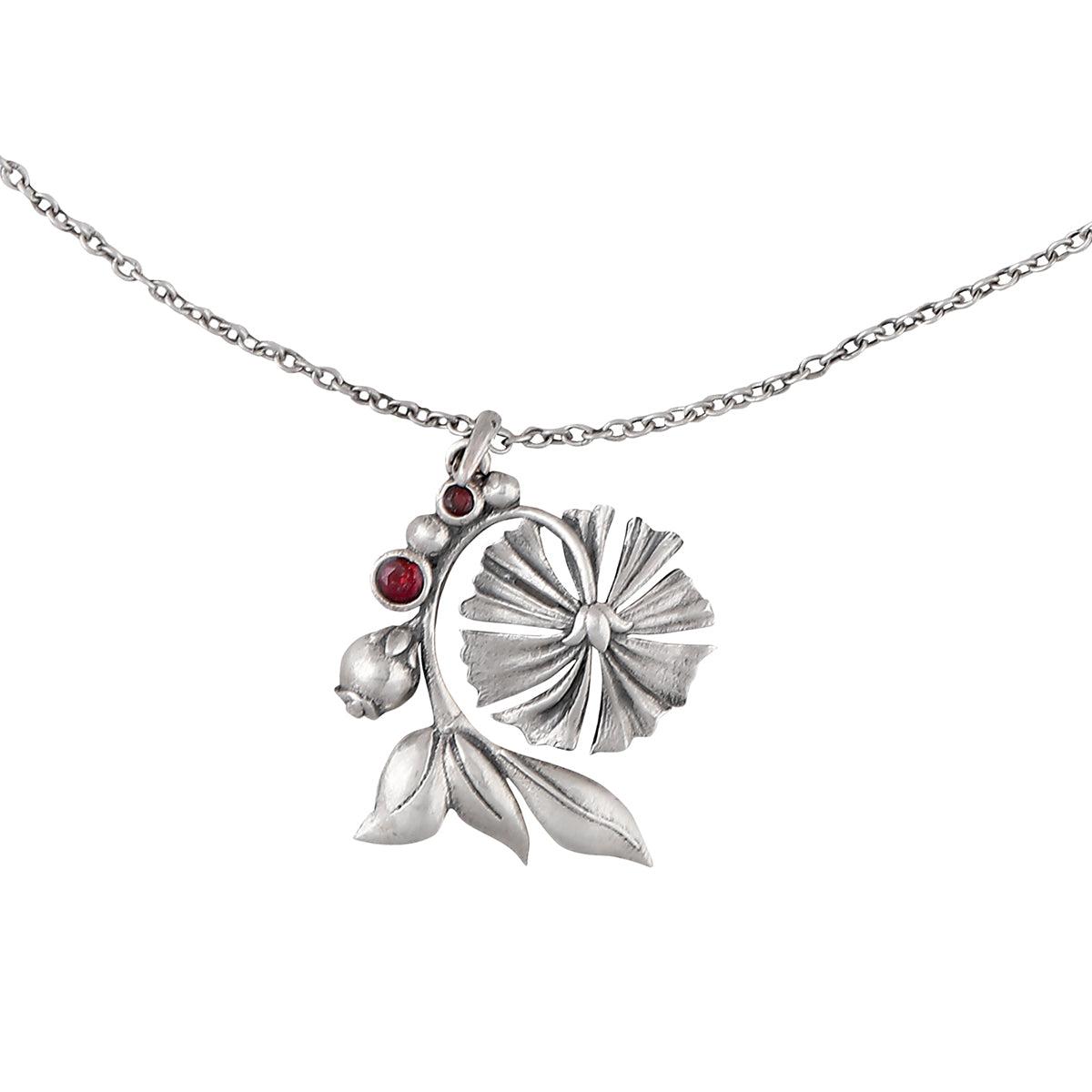 william morris bloom lilly silver pendant by moha