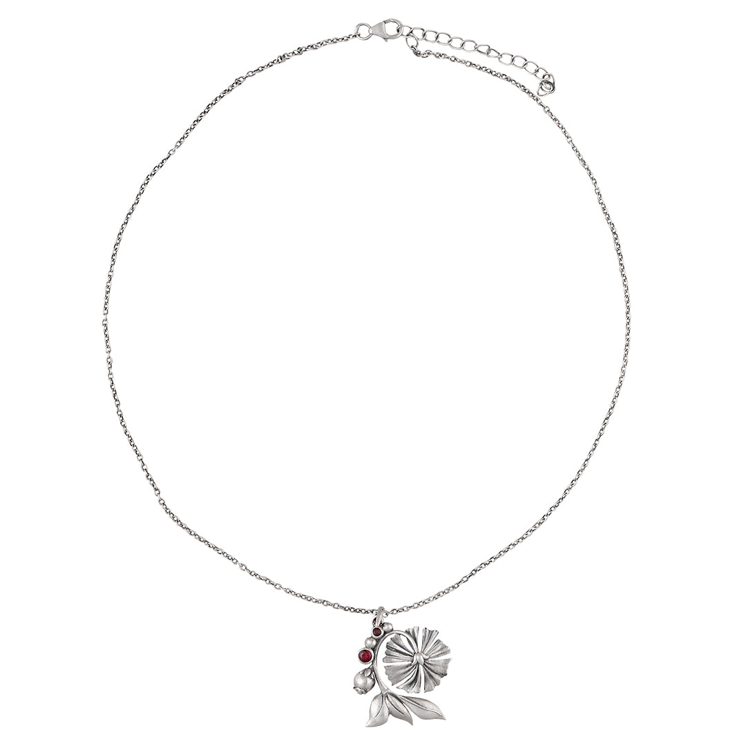 william morris bloom lilly silver pendant by moha