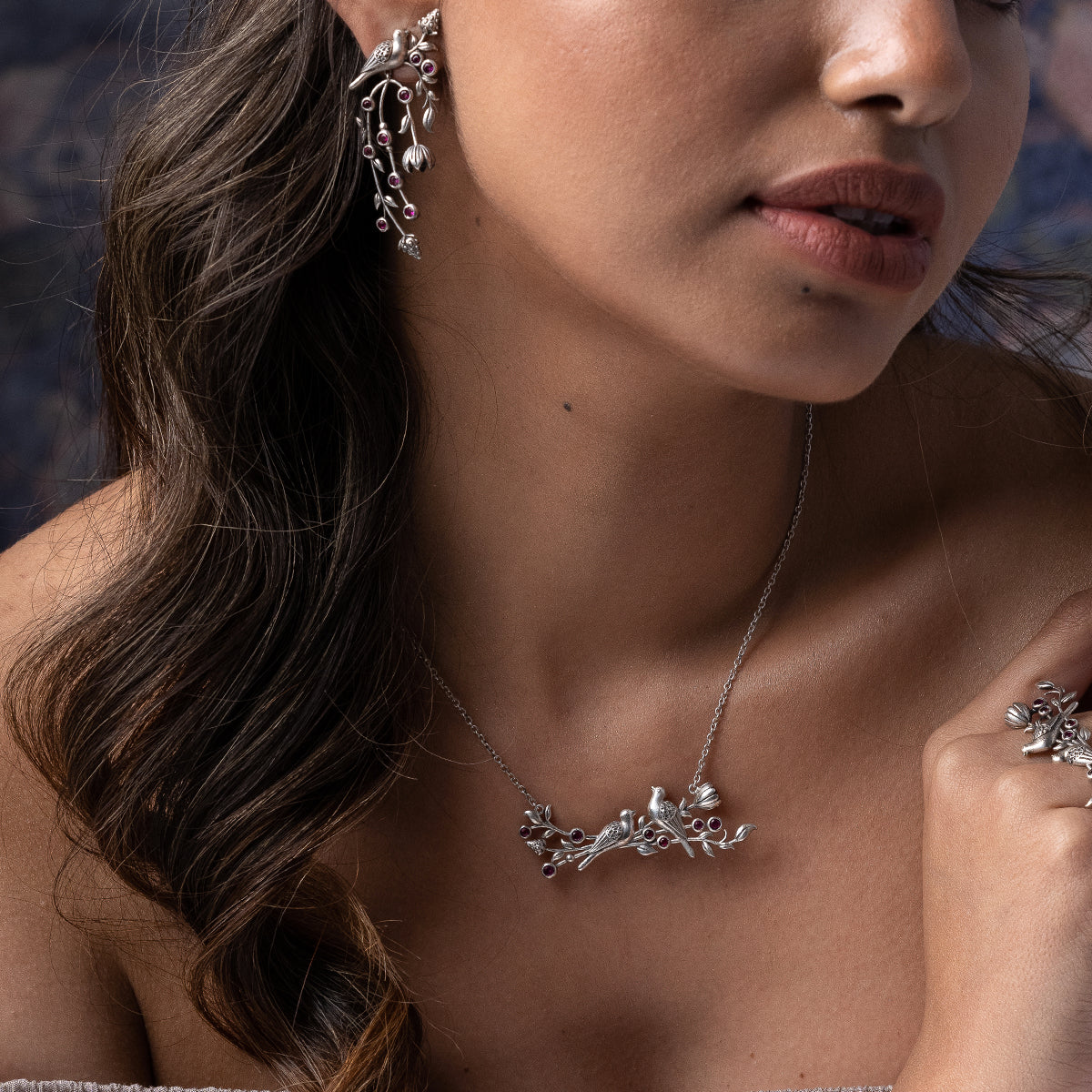 william morris strawberry thief horizontal silver pendant by moha