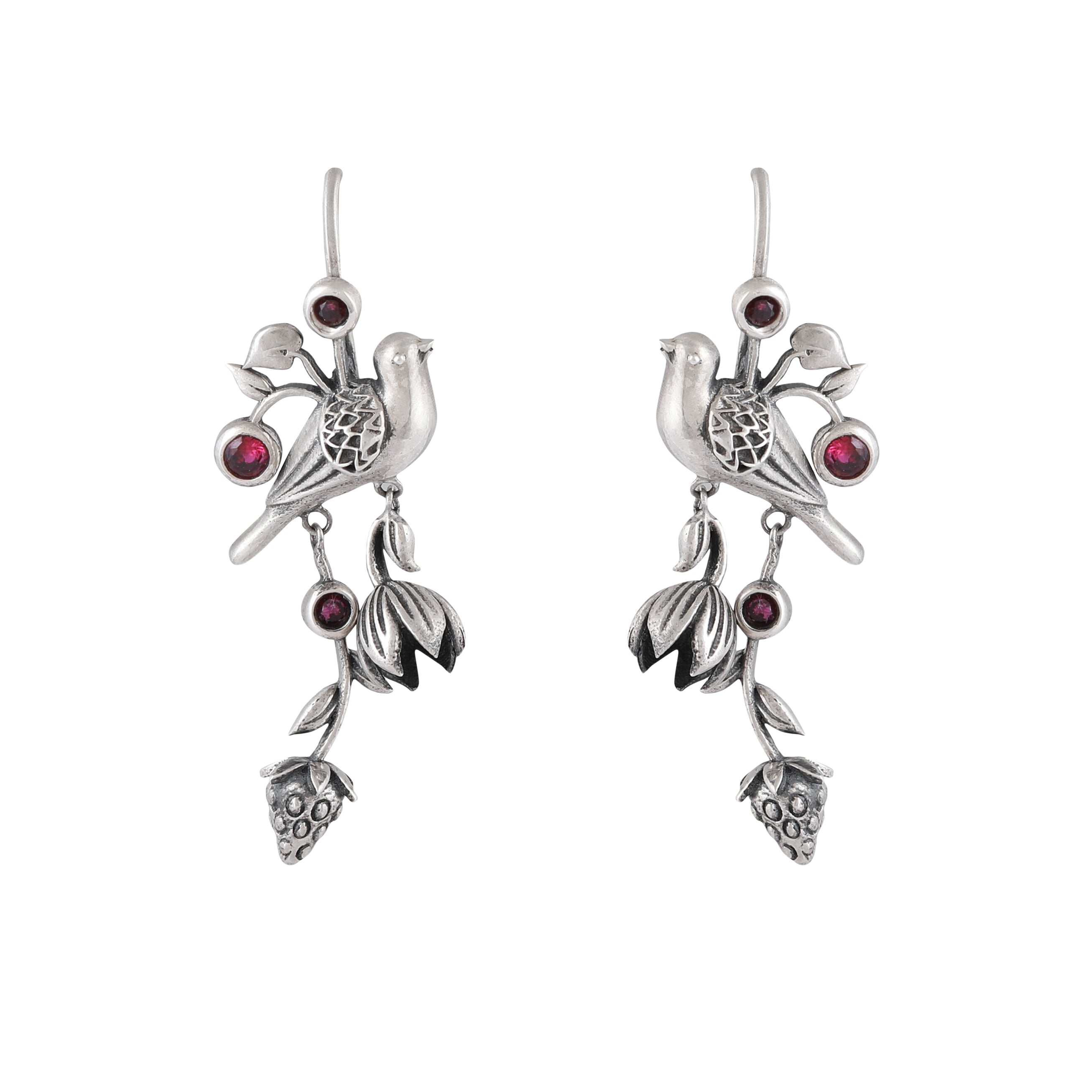 william morris strawberry thief silver earrings by moha