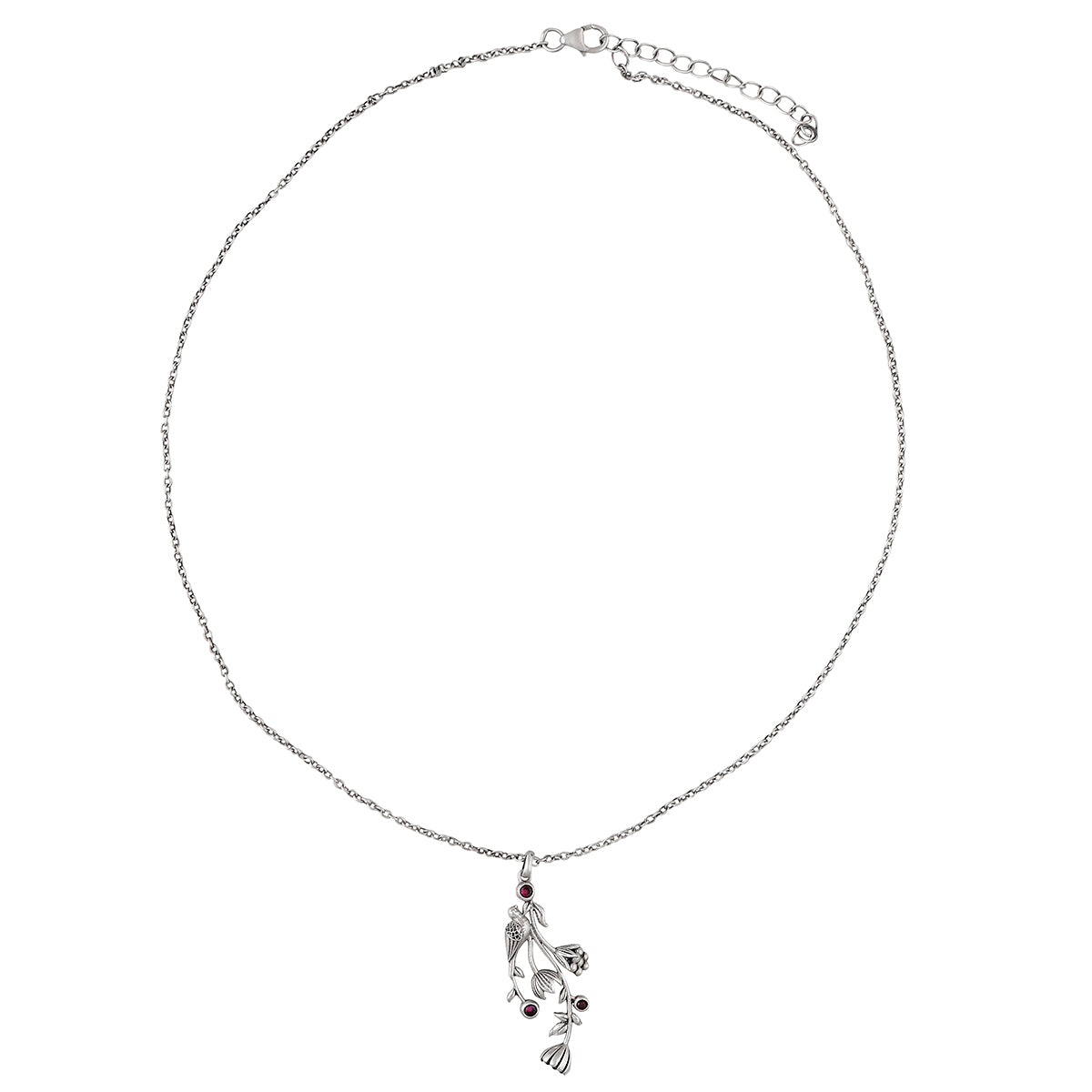william morris strawberry thief vertical silver pendant by moha