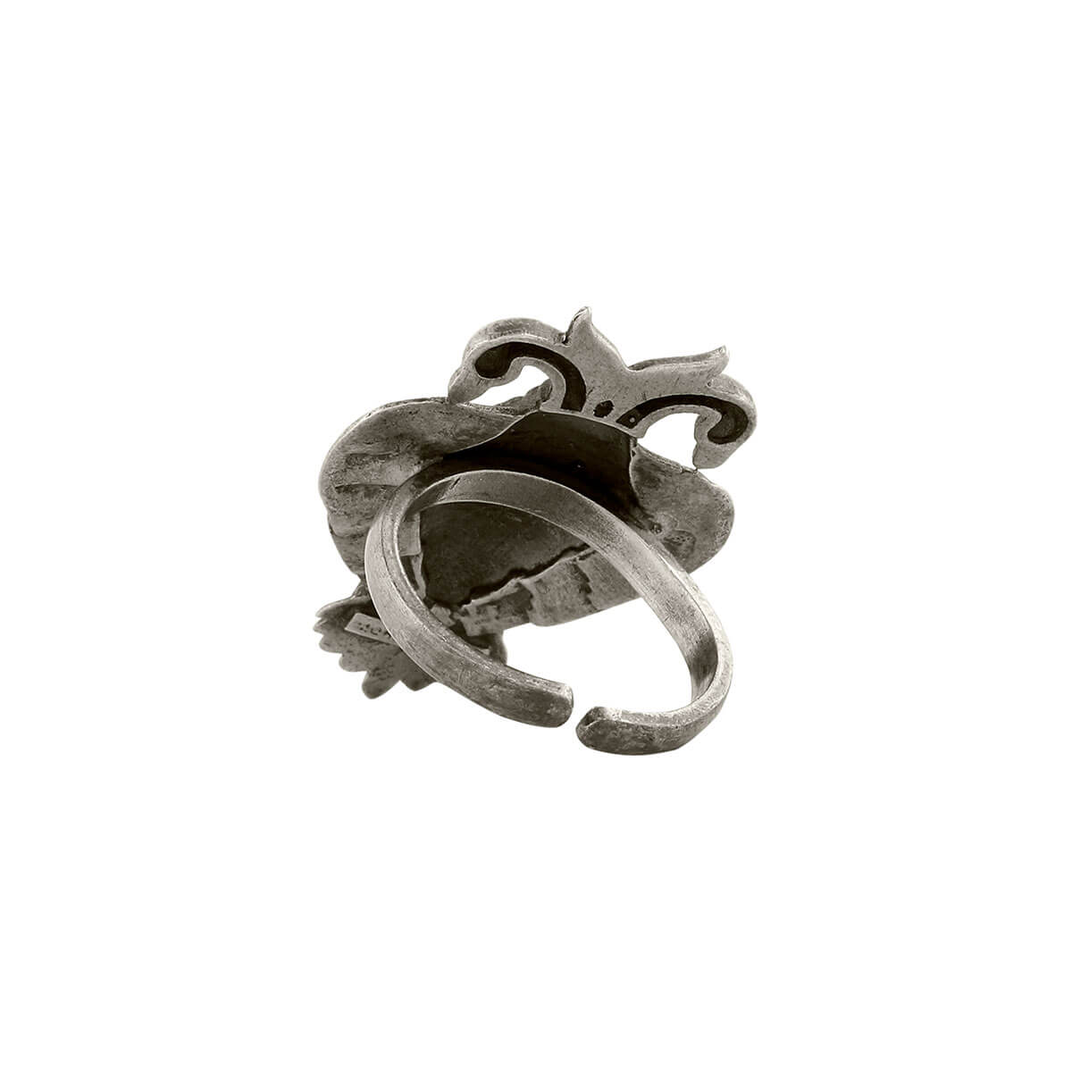 aras gandabherunda silver finger ring small by moha