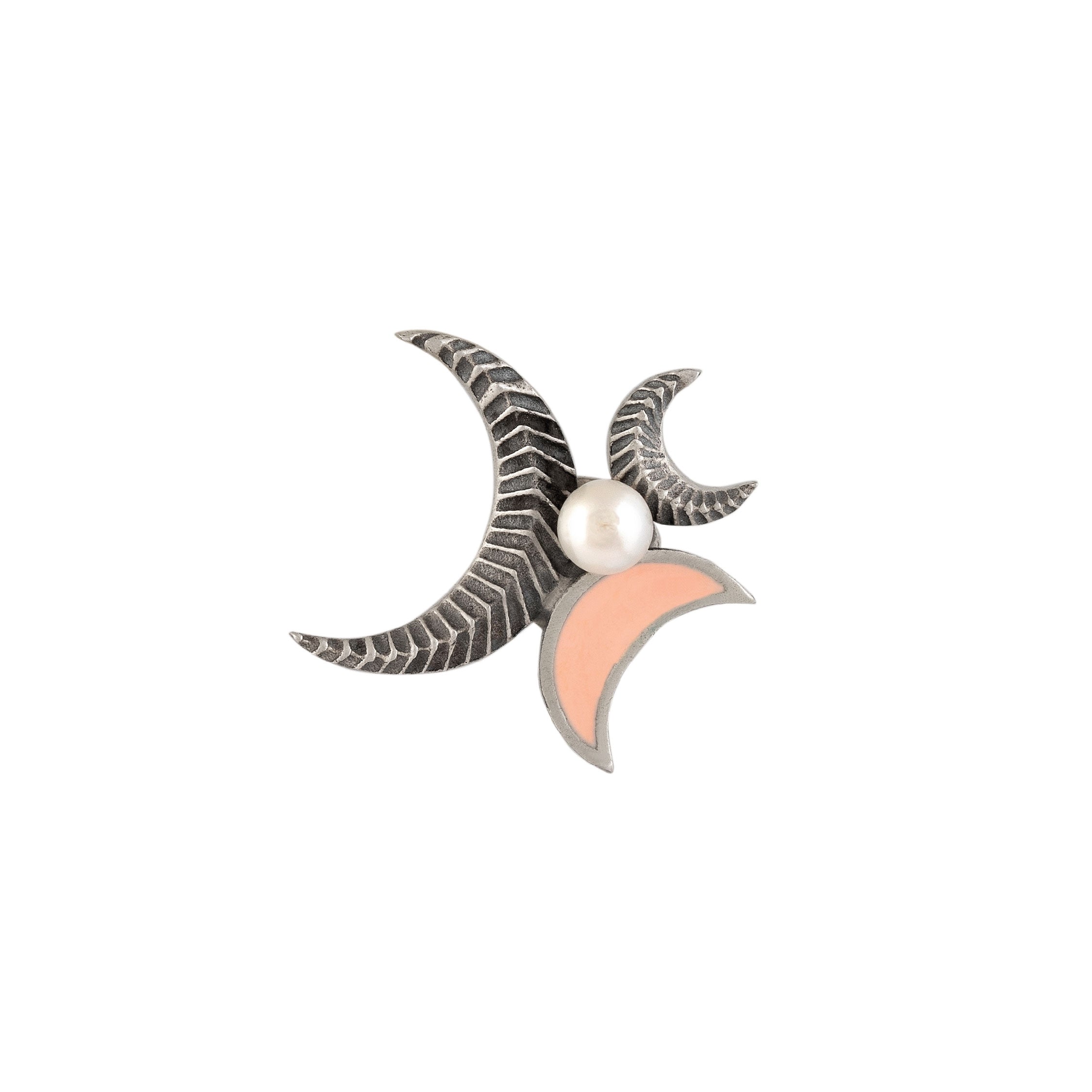 chaand silver finger ring by moha