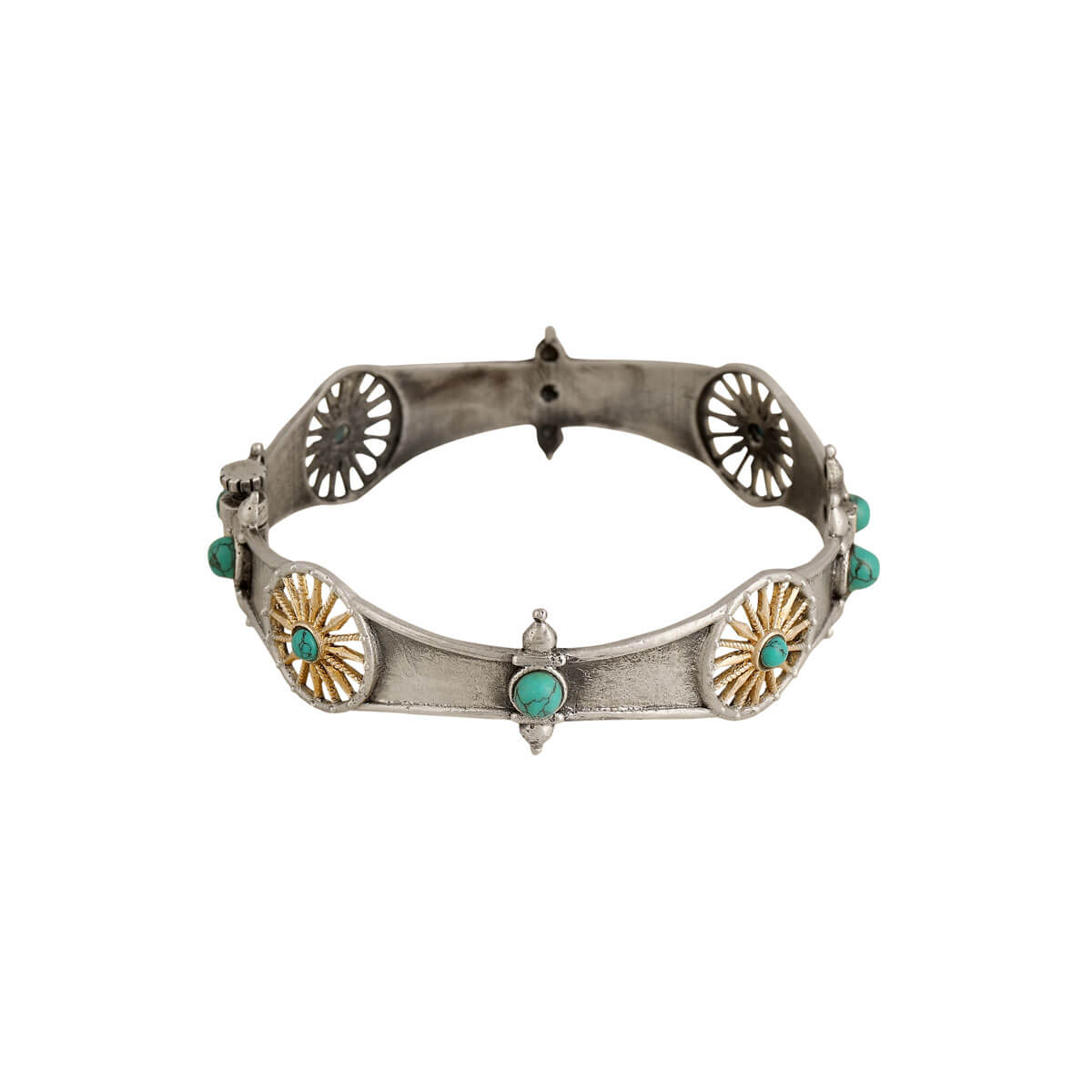 chakra valaya silver bangle by moha