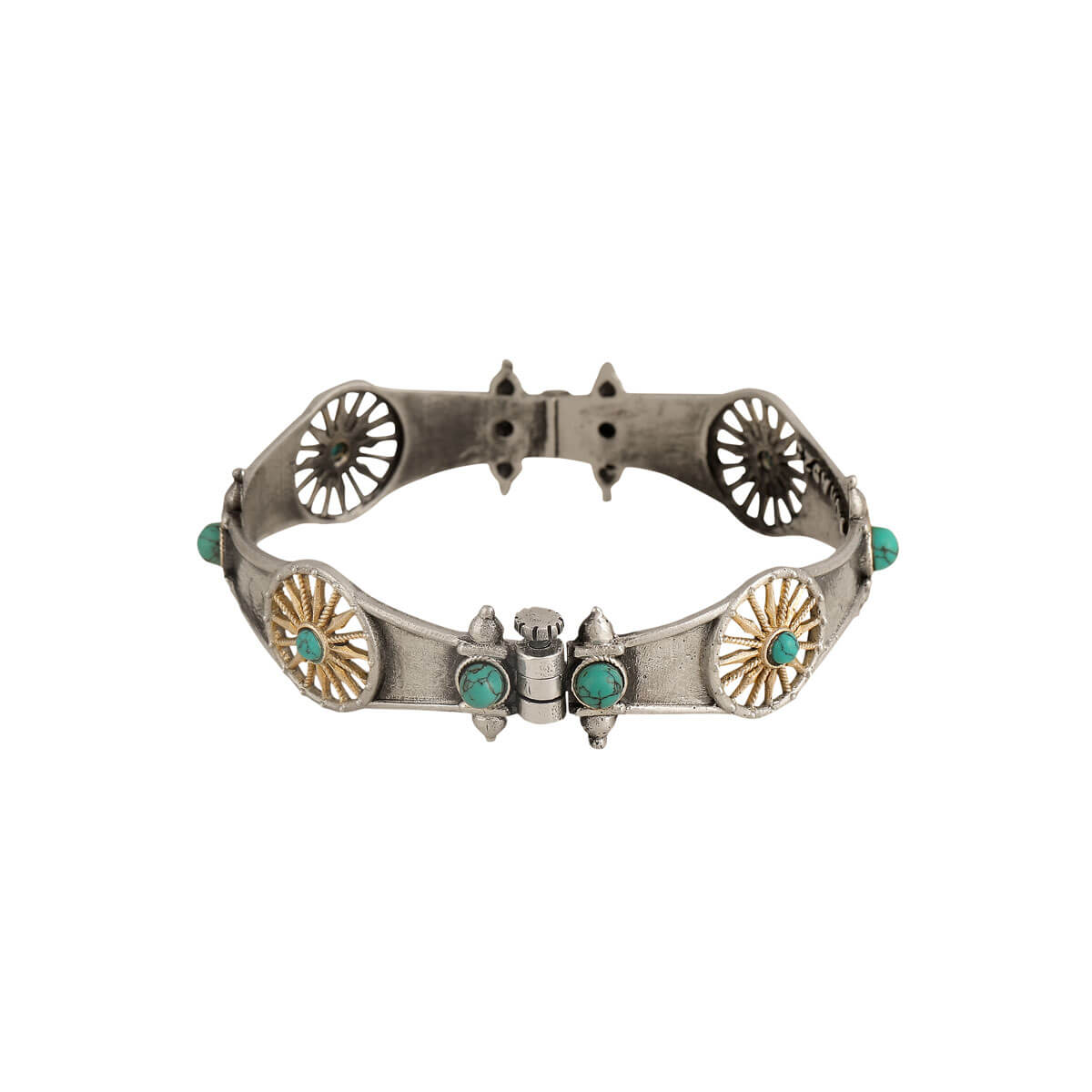 chakra valaya silver bangle by moha