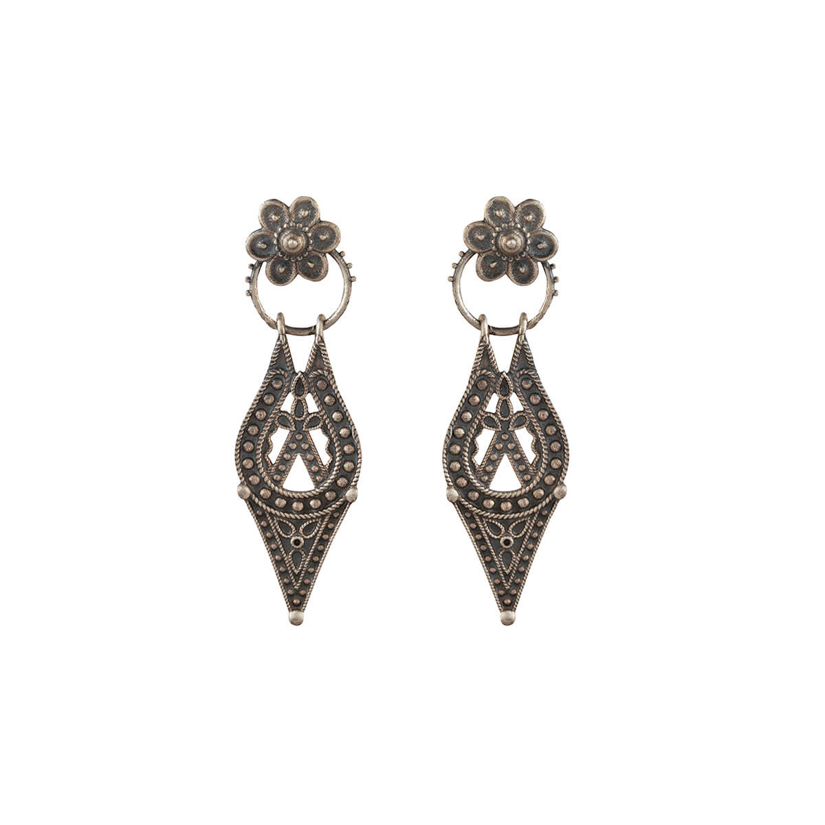 chamba silver earrings small by moha
