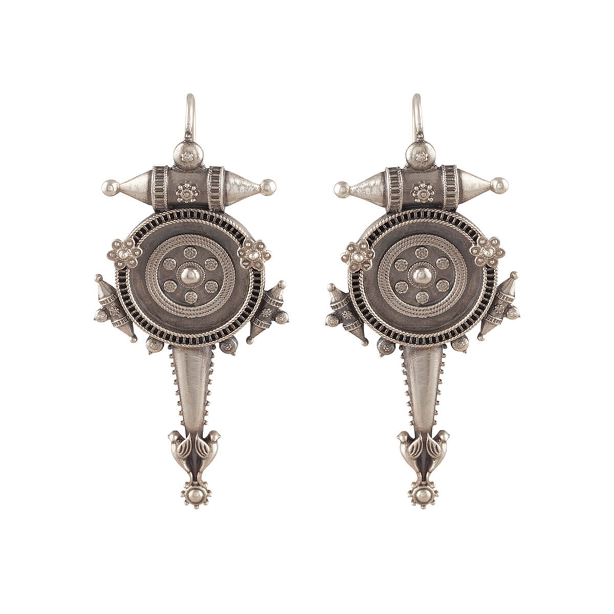 hingora silver earrings big by moha