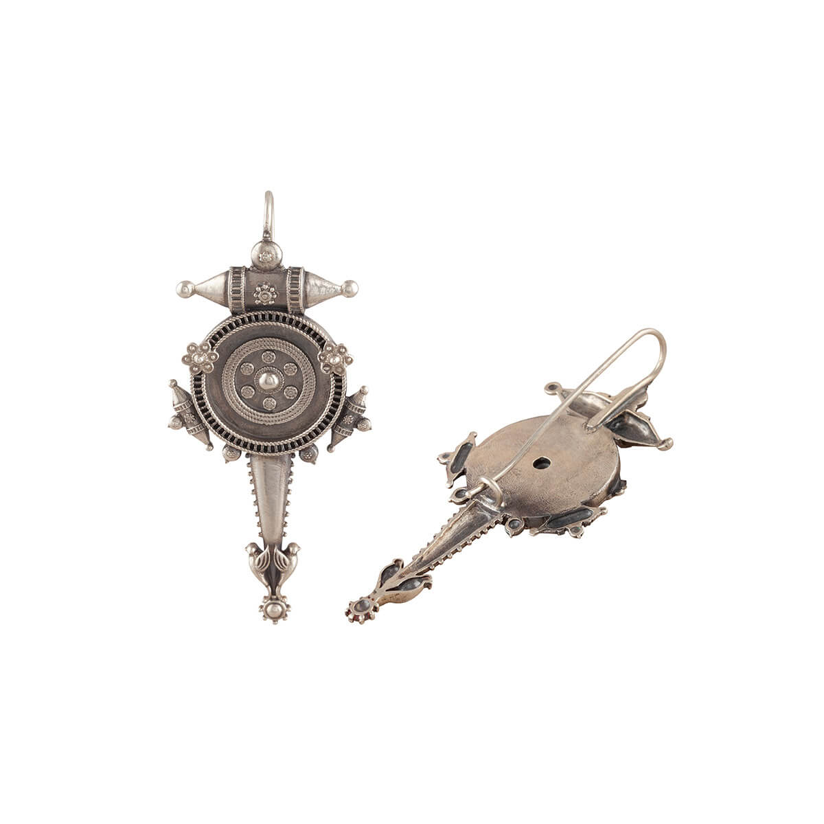 hingora silver earrings big by moha