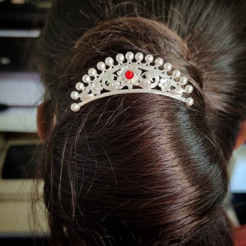 kiran silver hairpin by moha