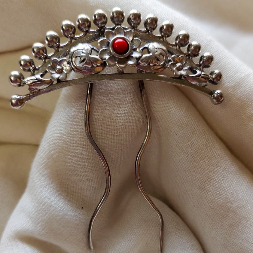 kiran silver hairpin by moha