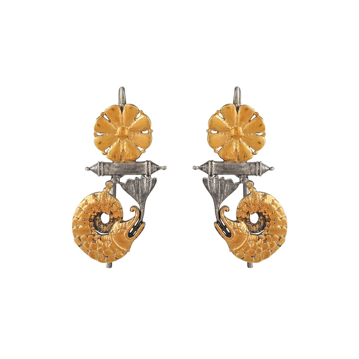 makarakundala silver earrings by moha