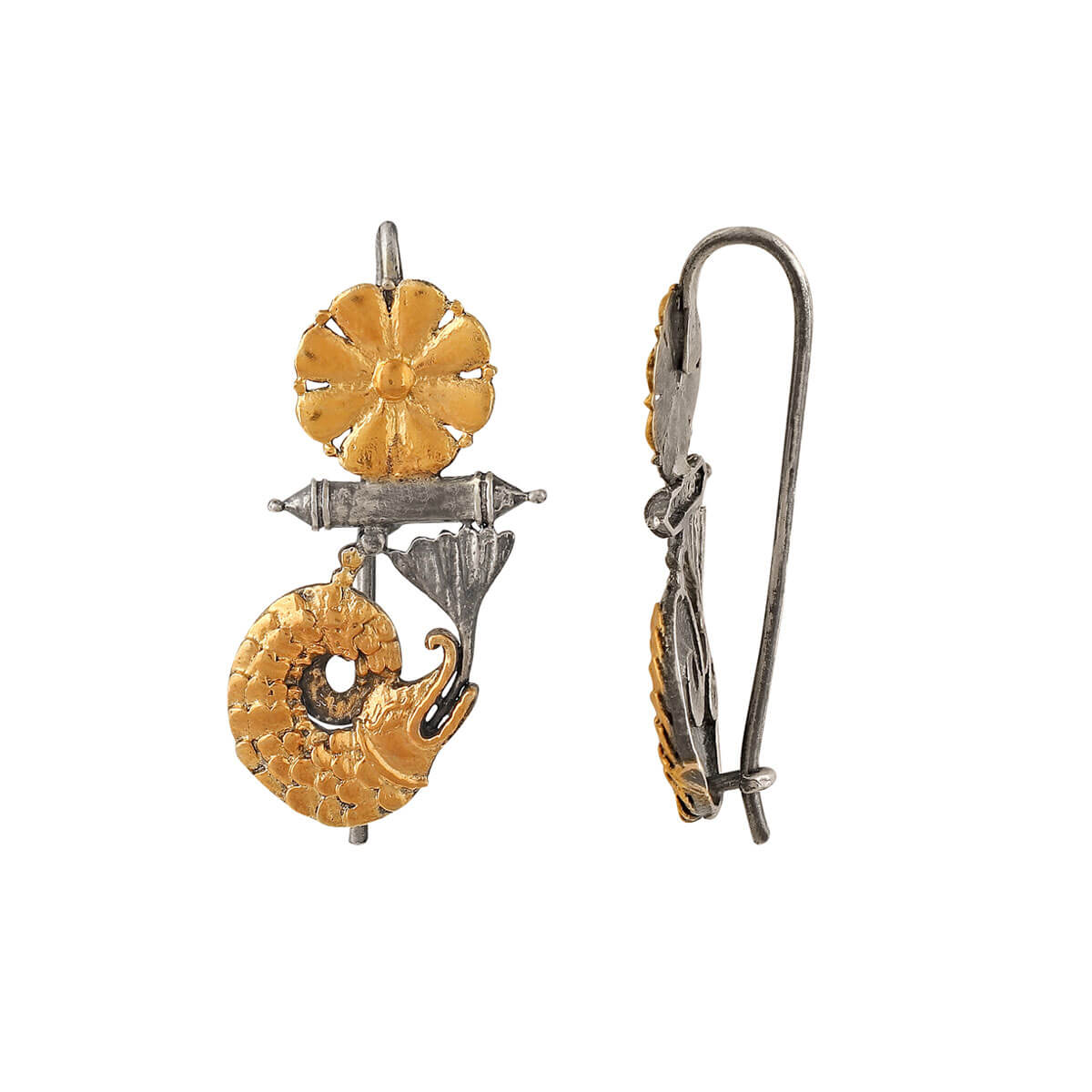 makarakundala silver earrings by moha