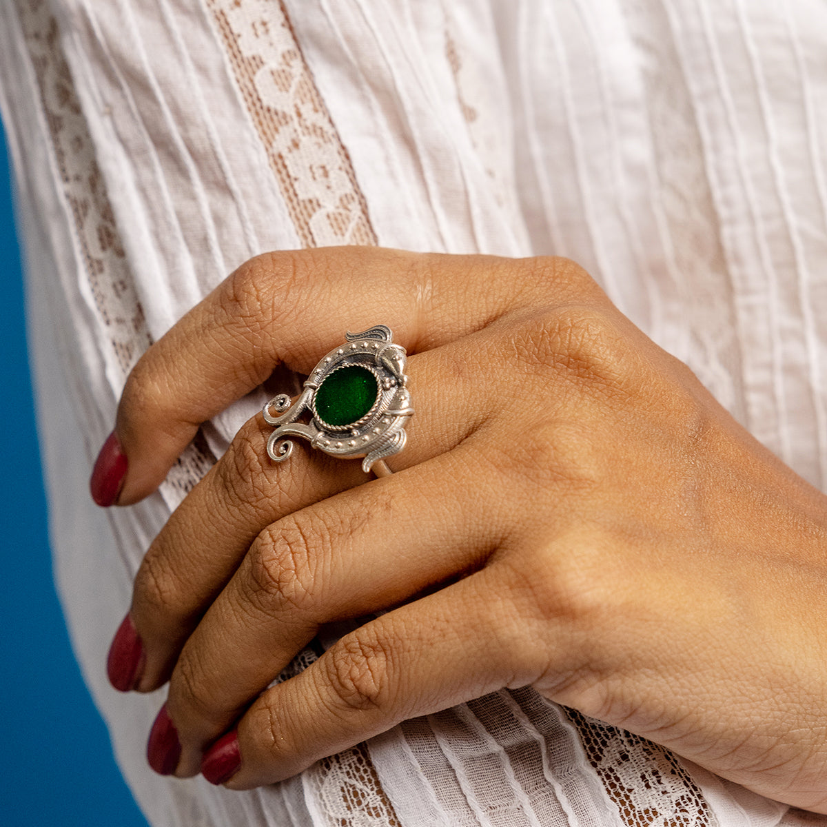 matsya silver finger ring by moha