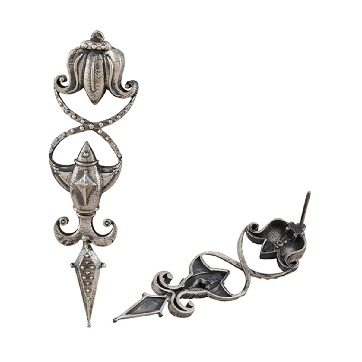 Meenpadma Silver Earrings