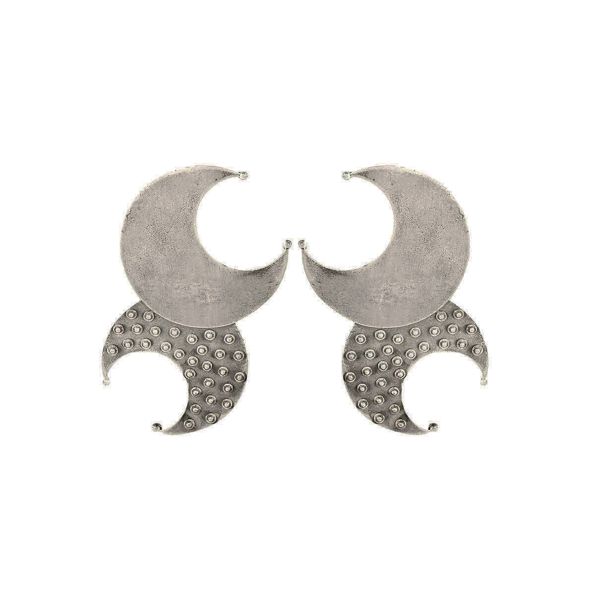 moon dangle silver earrings by moha