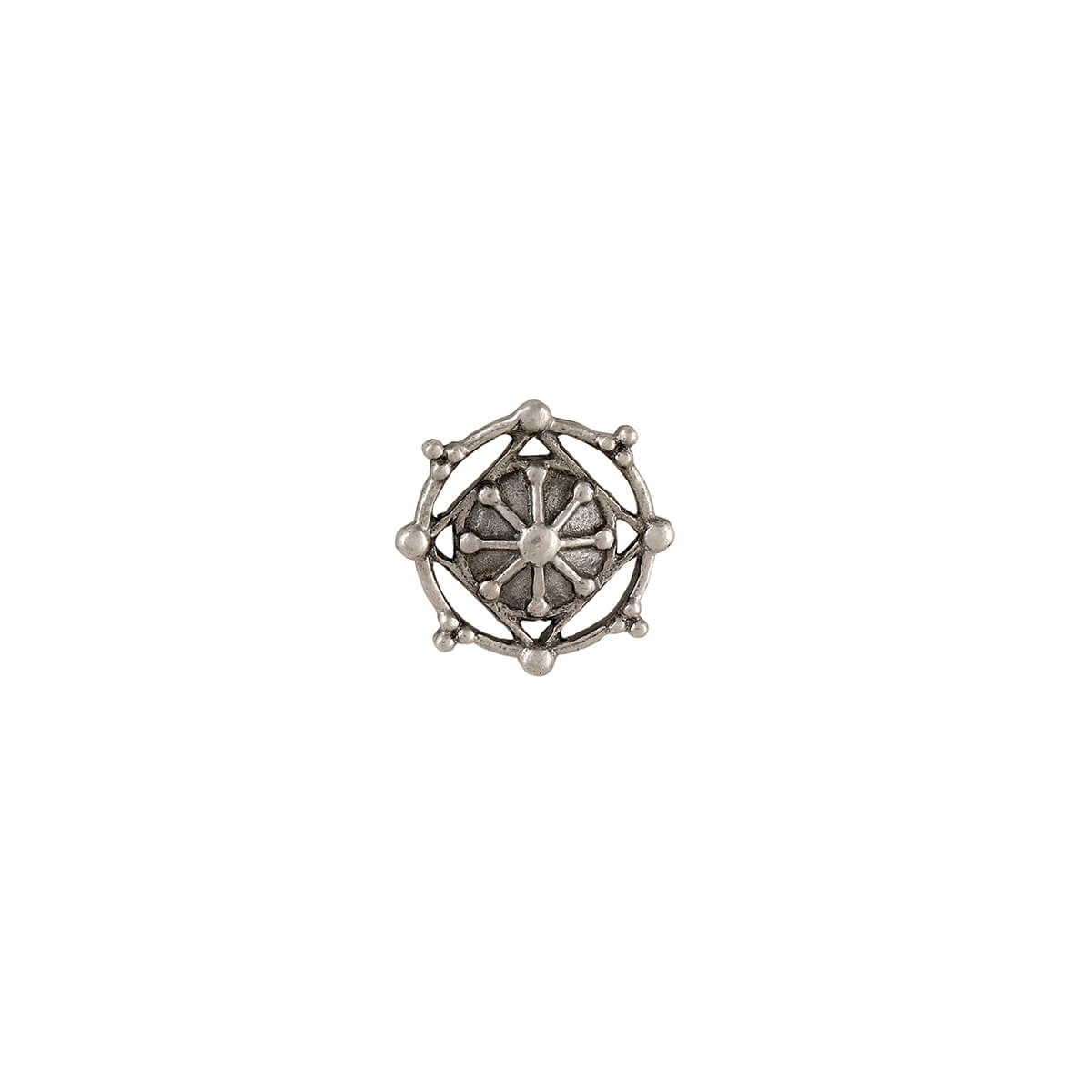 naksh silver nosepin clip on by moha